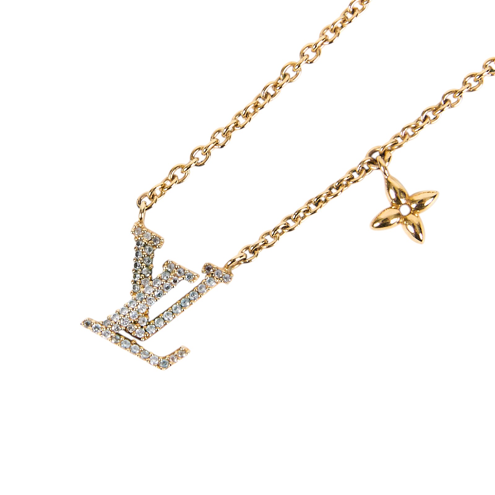 路易威登 LOUIS VUITTON LV Iconic 項鏈 金色 M00596 水鑽ICONIC項鍊 原廠盒子/防塵袋