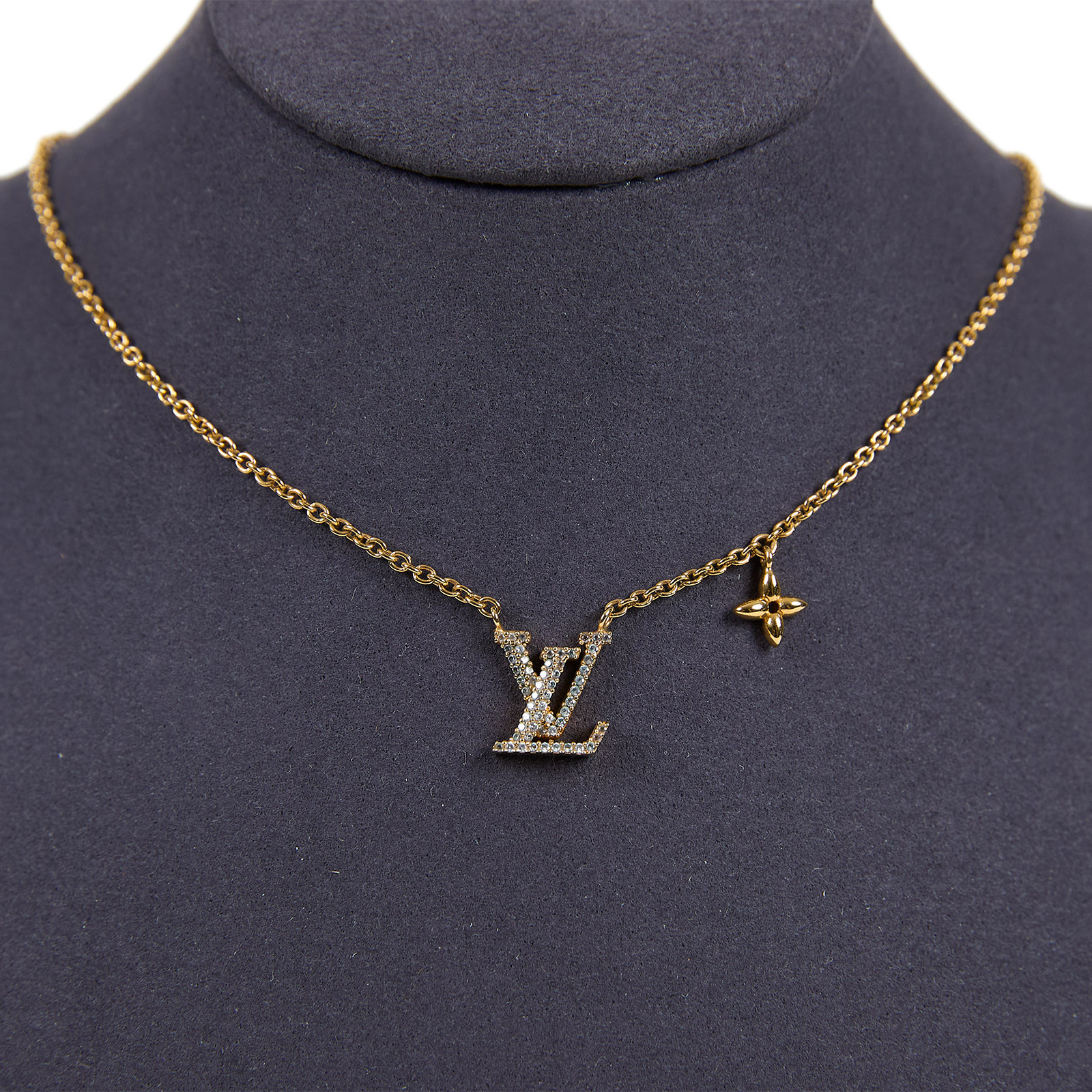 路易威登 LOUIS VUITTON LV Iconic 項鏈 金色 M00596 水鑽ICONIC項鍊 原廠盒子/防塵袋
