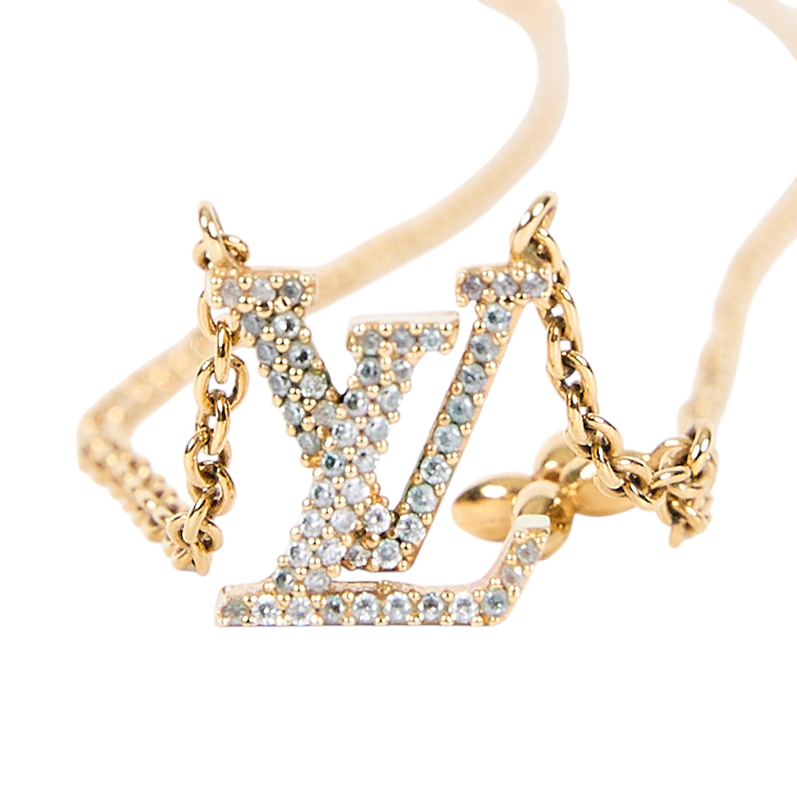 路易威登 LOUIS VUITTON LV Iconic 項鏈 金色 M00596 水鑽ICONIC項鍊 原廠盒子/防塵袋