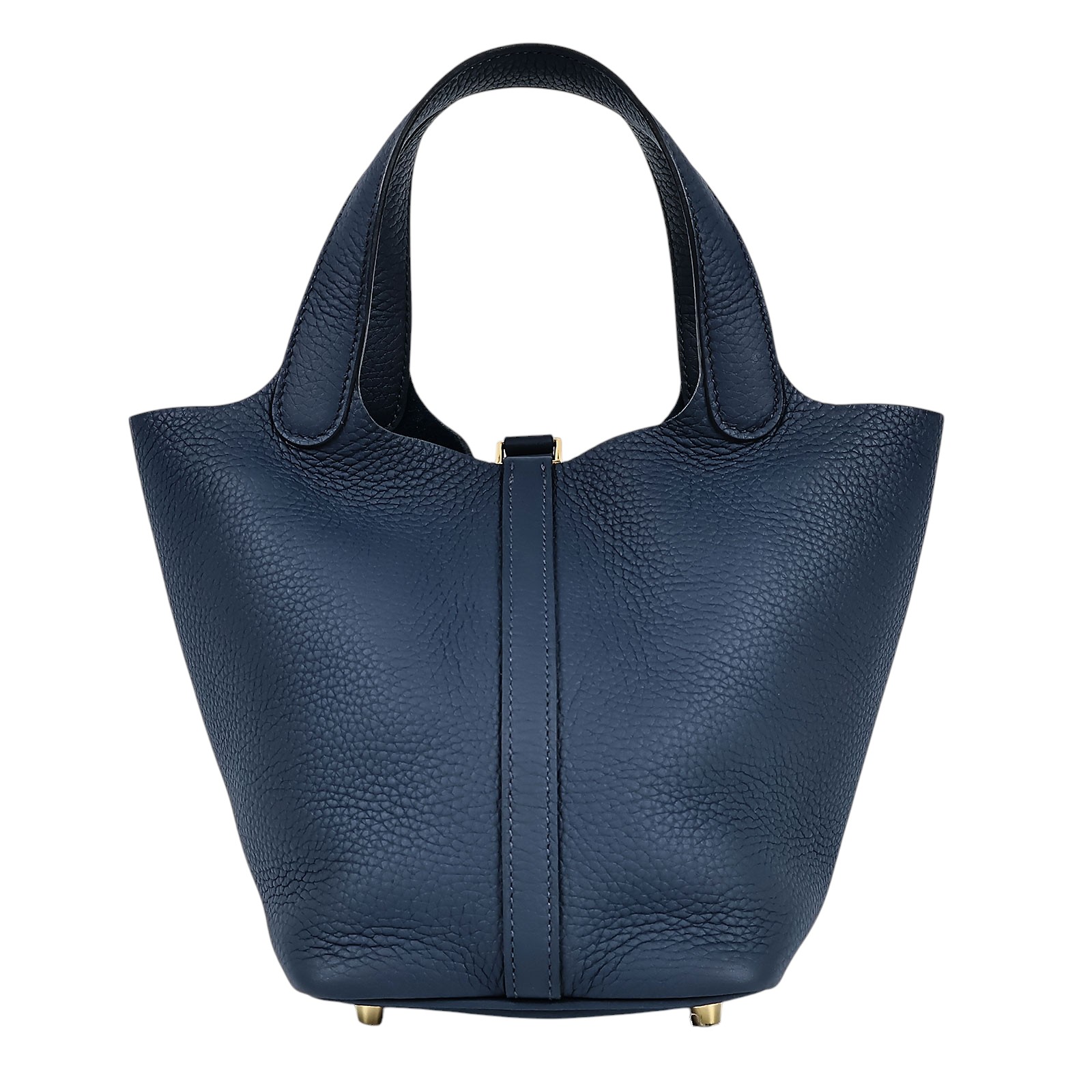 愛馬仕 Hermès Picotin Lock 18 菜籃子包 PT18 U刻 普魯士藍 PICOTIN18 原廠盒子/防塵袋/購買證明/鎖組