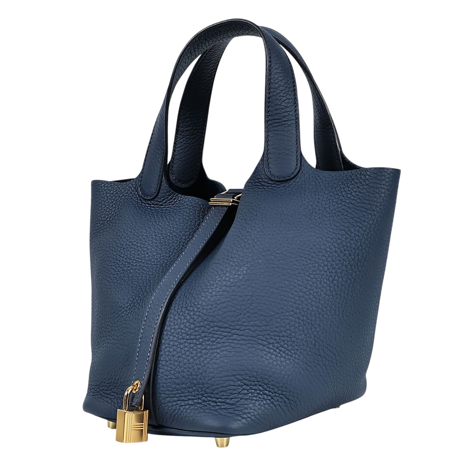 愛馬仕 Hermès Picotin Lock 18 菜籃子包 PT18 U刻 普魯士藍 PICOTIN18 原廠盒子/防塵袋/購買證明/鎖組