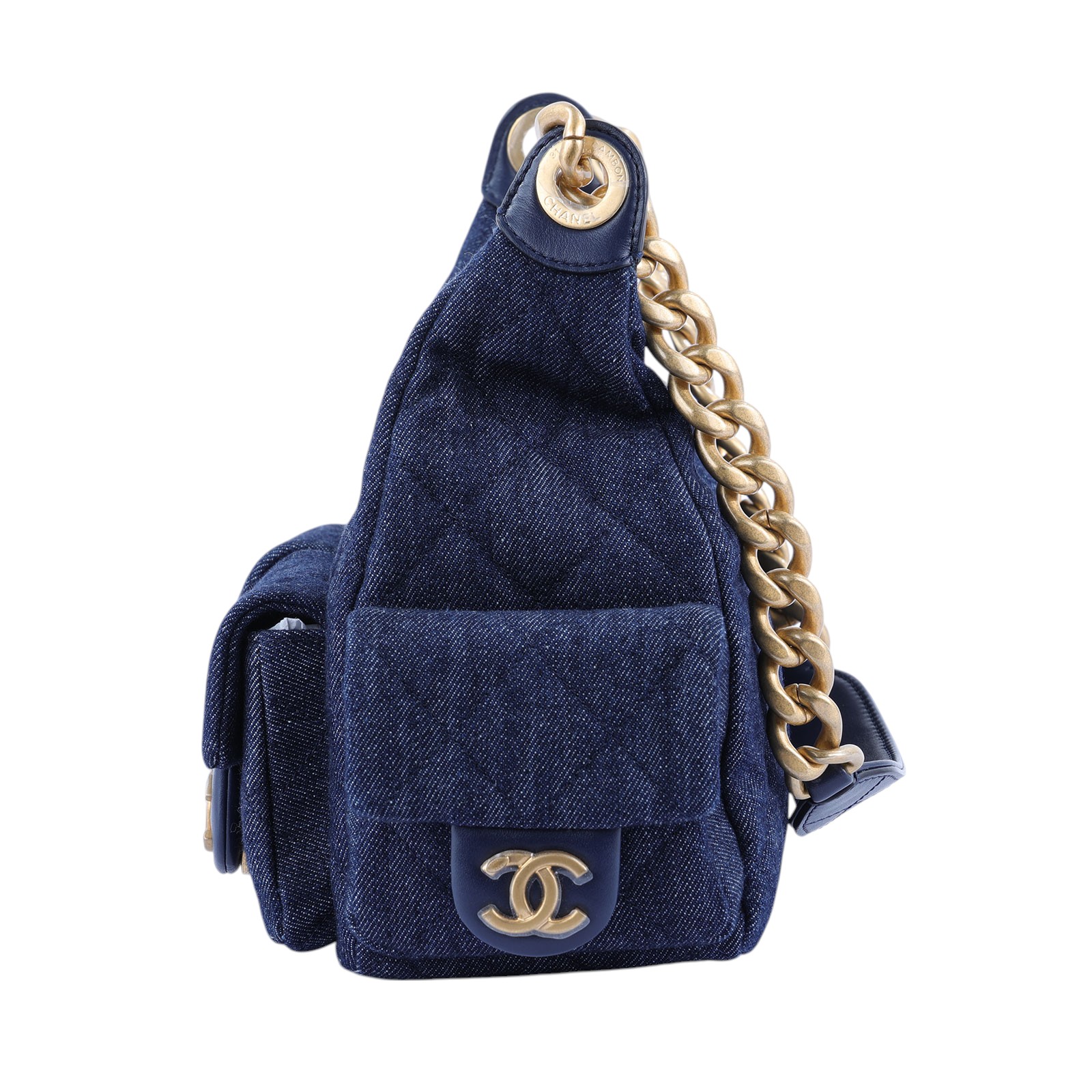香奈兒 CHANEL 丹寧 流浪包  晶片款  防塵袋/原廠盒子