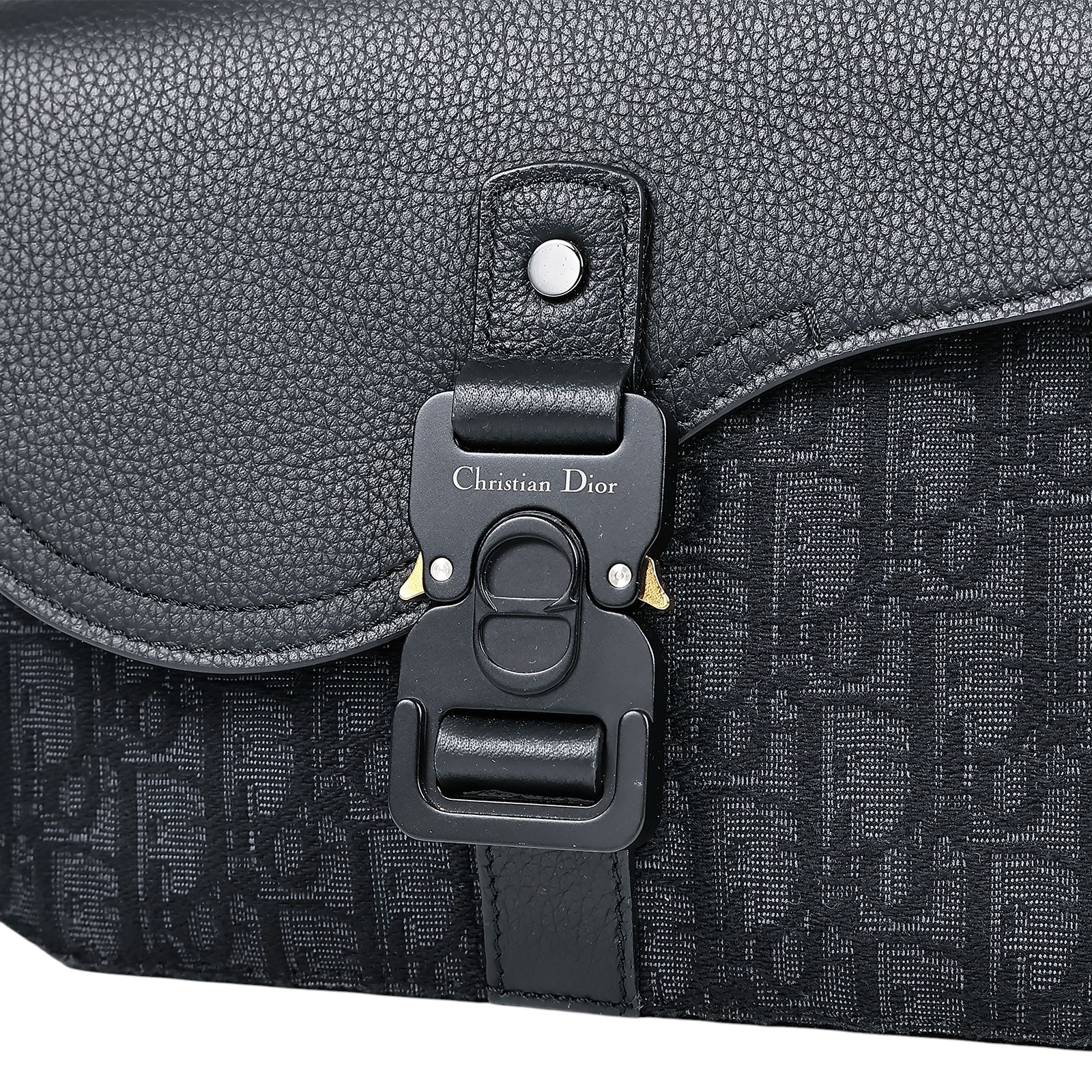 迪奧 CHRISTIAN DIOR Saddle 小型 翻蓋 郵差包  黑色帆布馬鞍包 原廠盒子/防塵袋/保證卡