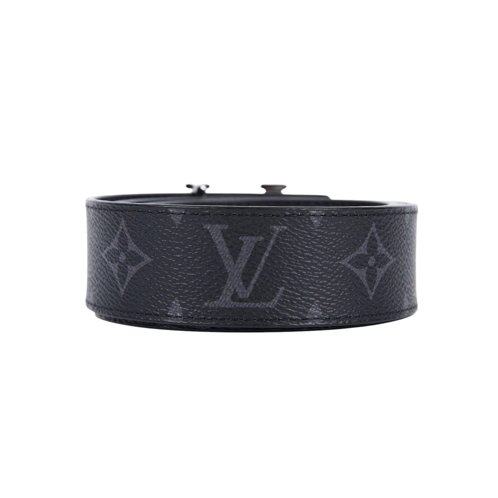 路易威登 LOUIS VUITTON LV Initiales 35毫米 皮帶 M0450V 黑原花銀LOGO腰帶 原廠盒子/防塵袋