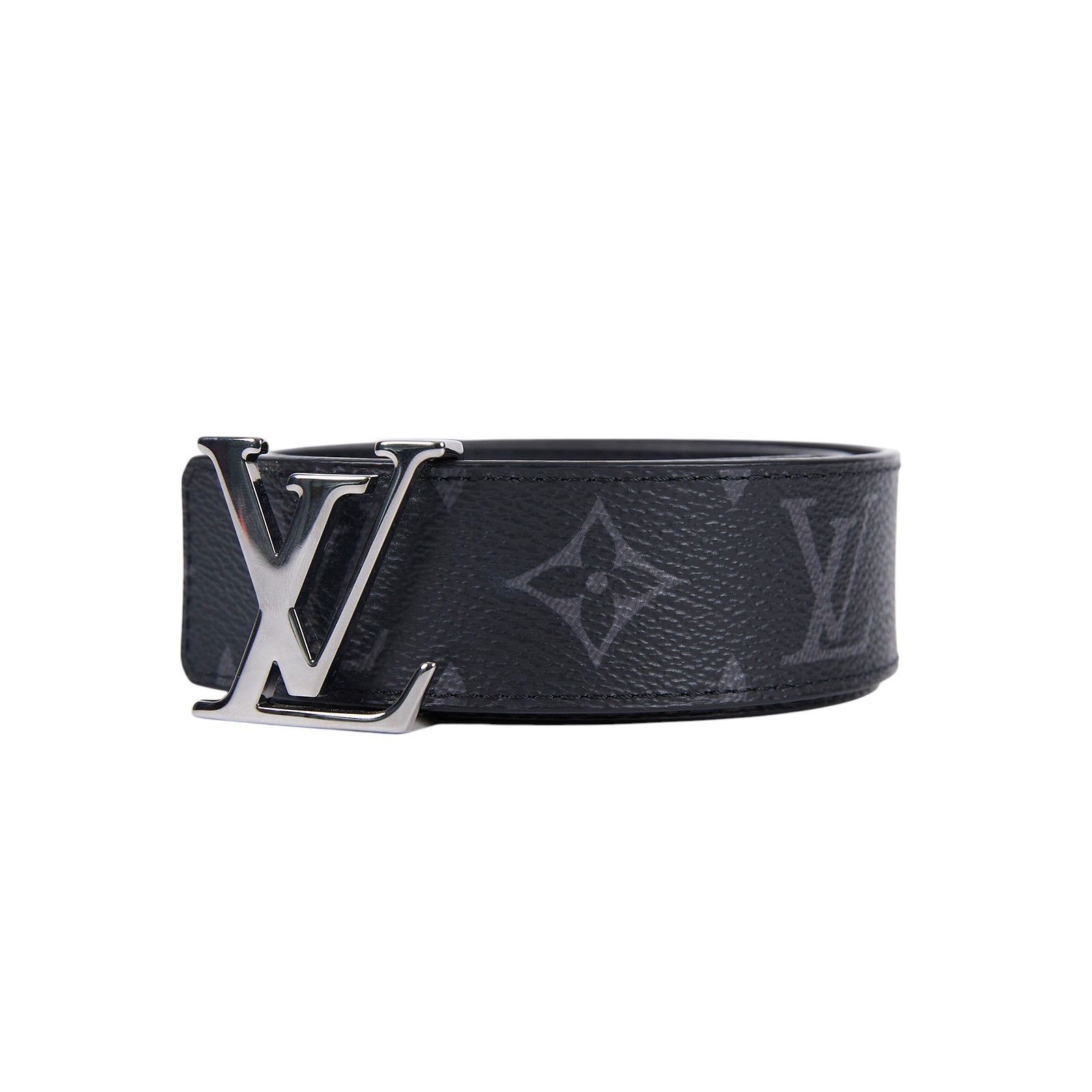 路易威登 LOUIS VUITTON LV Initiales 35毫米 皮帶 M0450V 黑原花銀LOGO腰帶 原廠盒子/防塵袋
