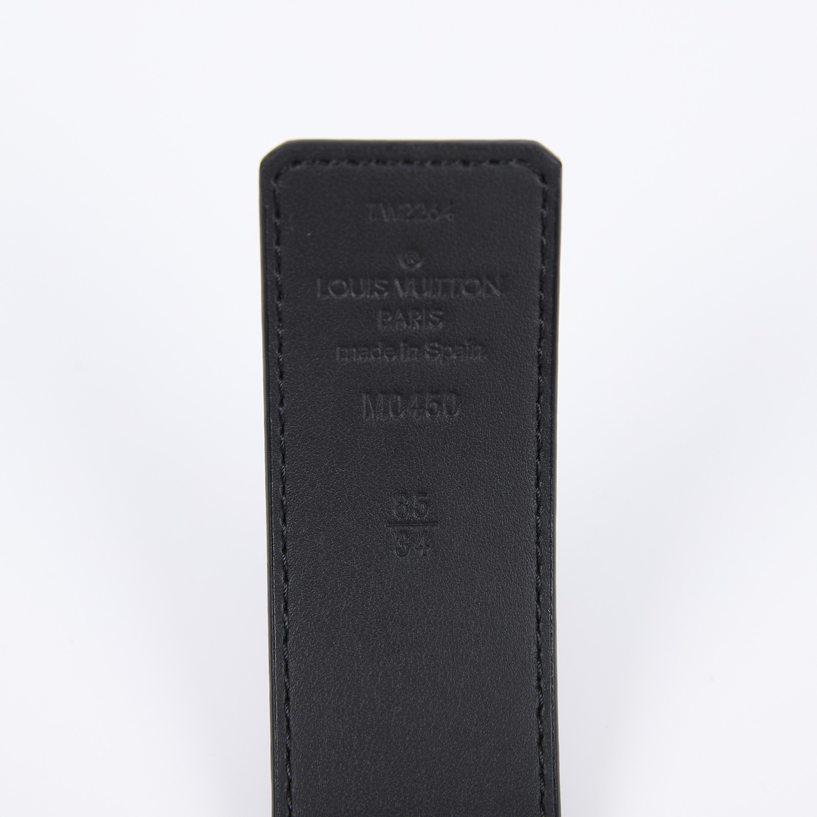 路易威登 LOUIS VUITTON LV Initiales 35毫米 皮帶 M0450V 黑原花銀LOGO腰帶 原廠盒子/防塵袋