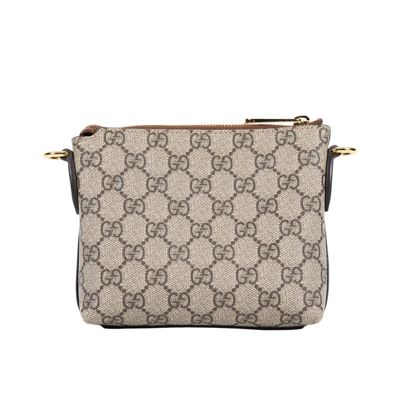 古馳 GUCCI Interlocking G 兩用 小方包 723306 焦糖GG一字拉鍊肩背包 原廠盒子/防塵袋/購買證明/背帶
