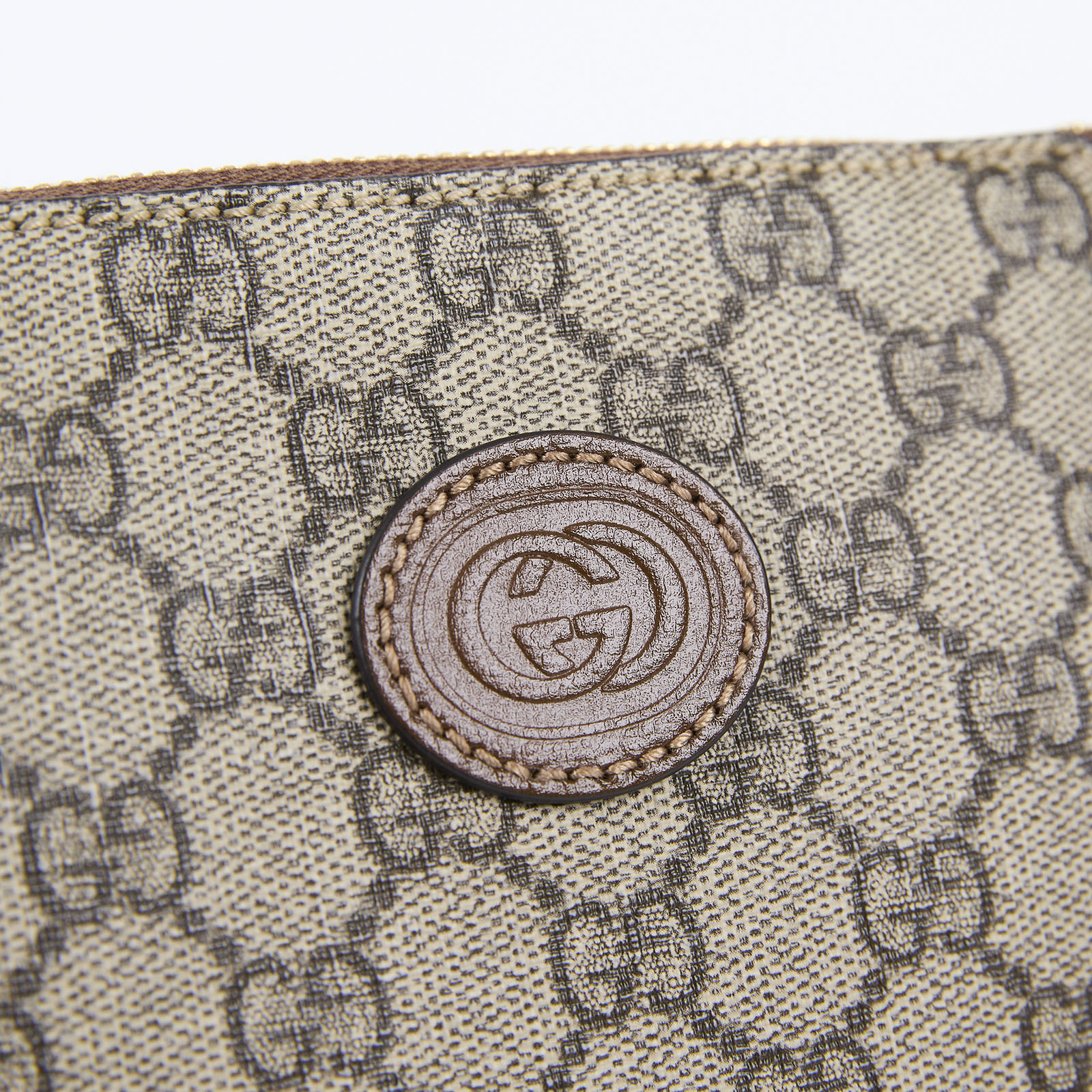 古馳 GUCCI Interlocking G 兩用 小方包 723306 焦糖GG一字拉鍊肩背包 原廠盒子/防塵袋/購買證明/背帶