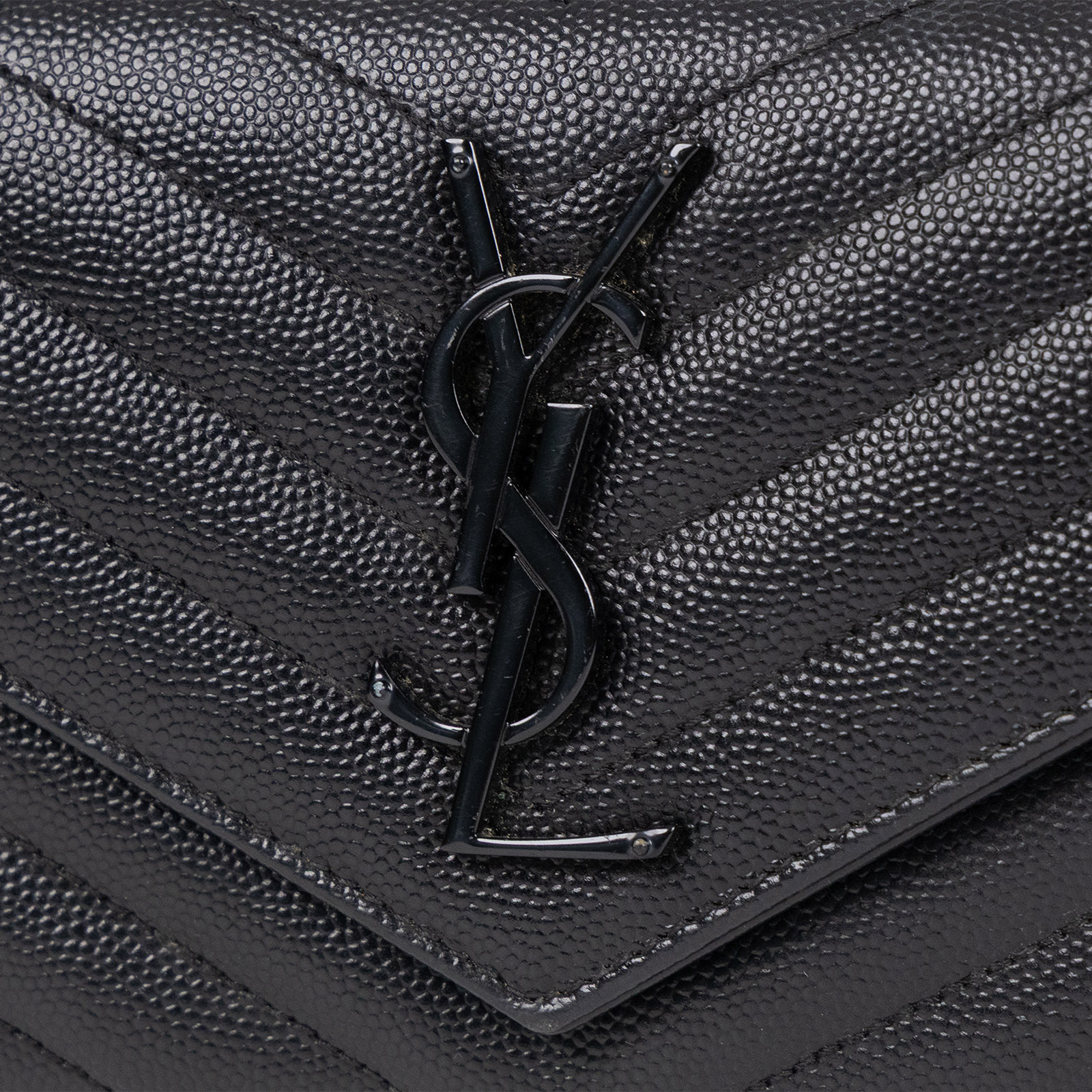 聖羅蘭 YSL SAINT LAURENT Cassandre Matelassé 粒面壓紋皮革 大型 翻蓋錢包 長夾 372264BOW08  原廠盒子/防塵袋