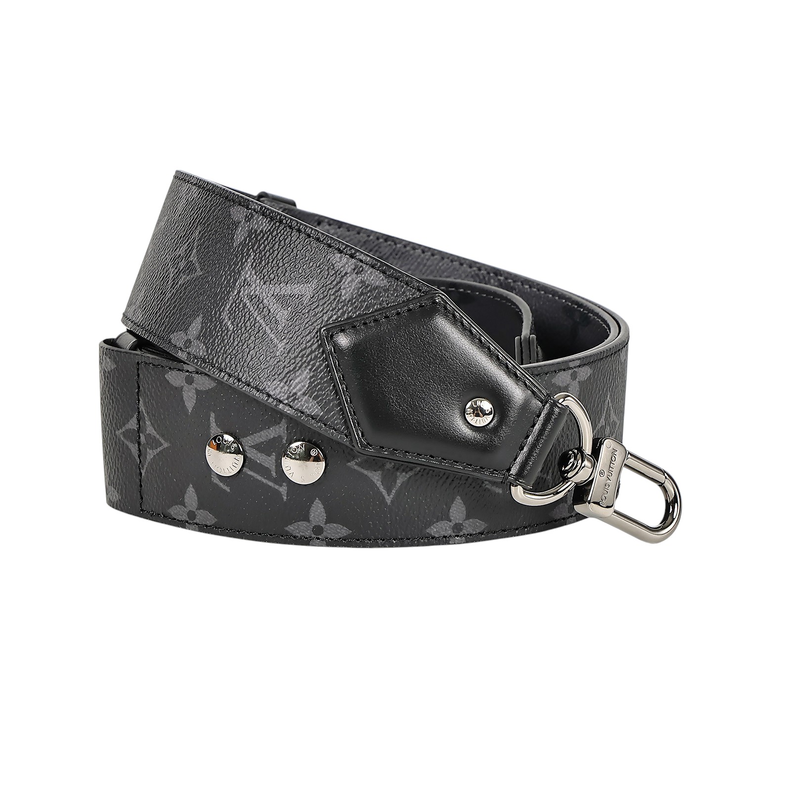 路易威登 LOUIS VUITTON 雙面肩帶 J02498 黑原花雙面背帶 原廠盒子/防塵袋/購買證明