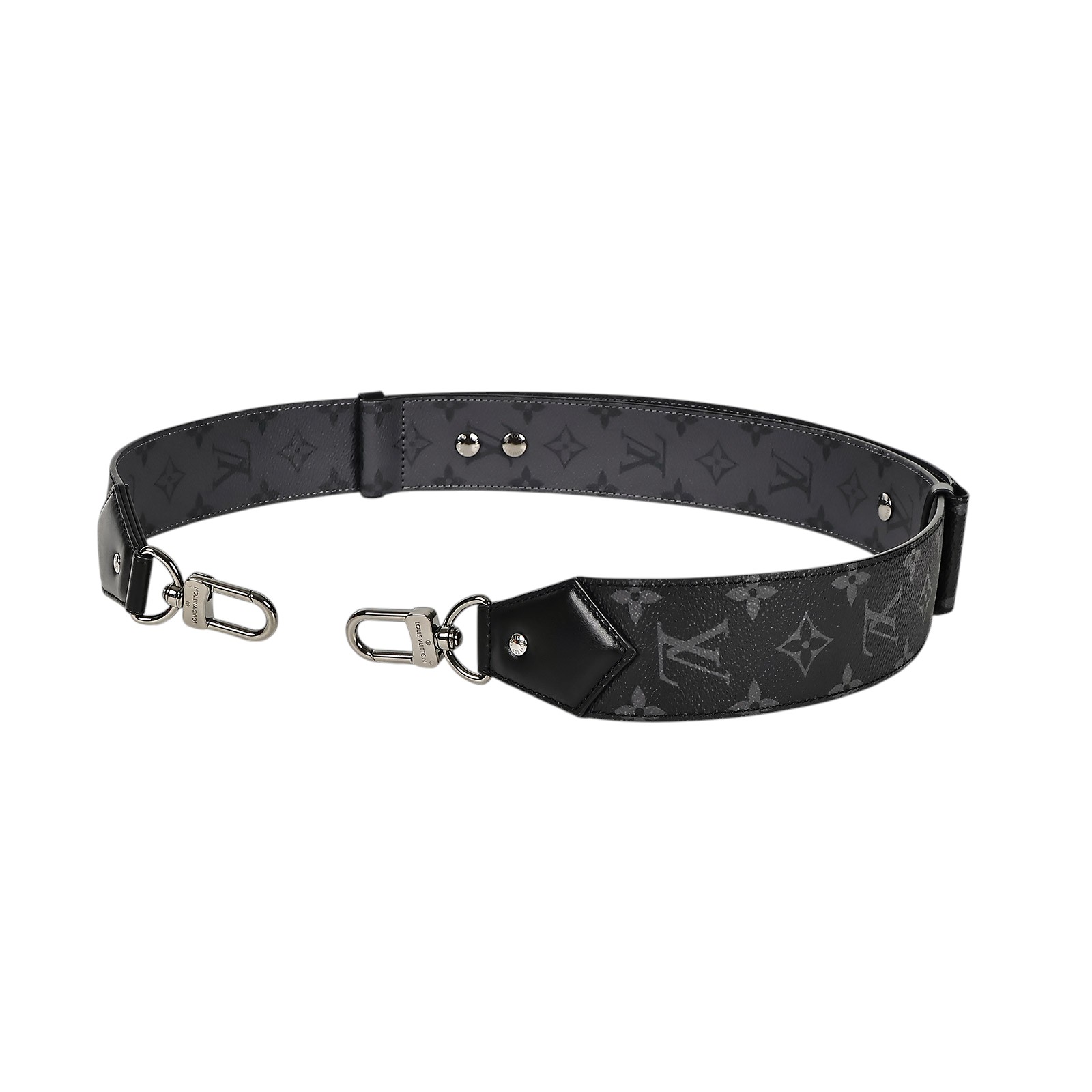 路易威登 LOUIS VUITTON 雙面肩帶 J02498 黑原花雙面背帶 原廠盒子/防塵袋/購買證明