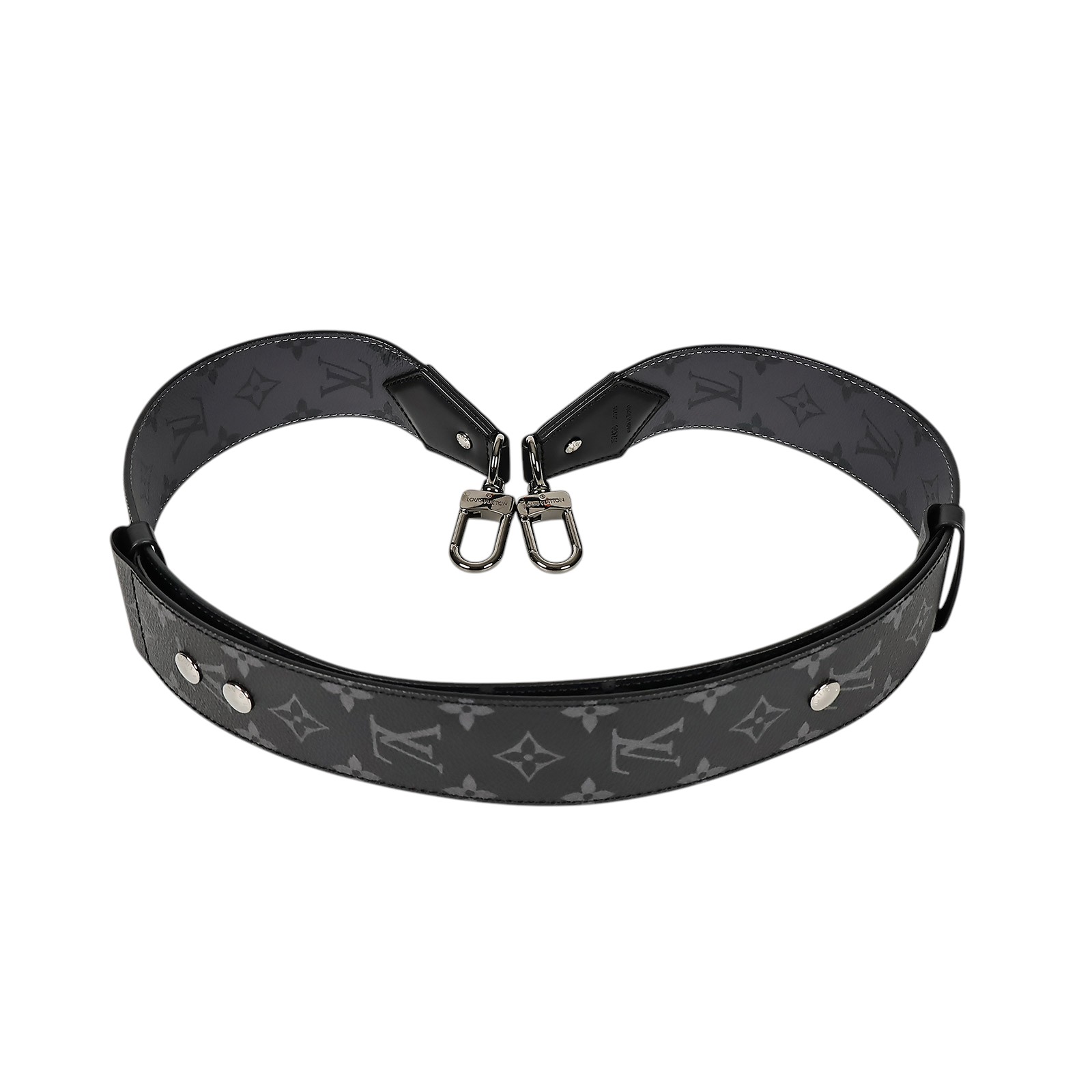 路易威登 LOUIS VUITTON 雙面肩帶 J02498 黑原花雙面背帶 原廠盒子/防塵袋/購買證明