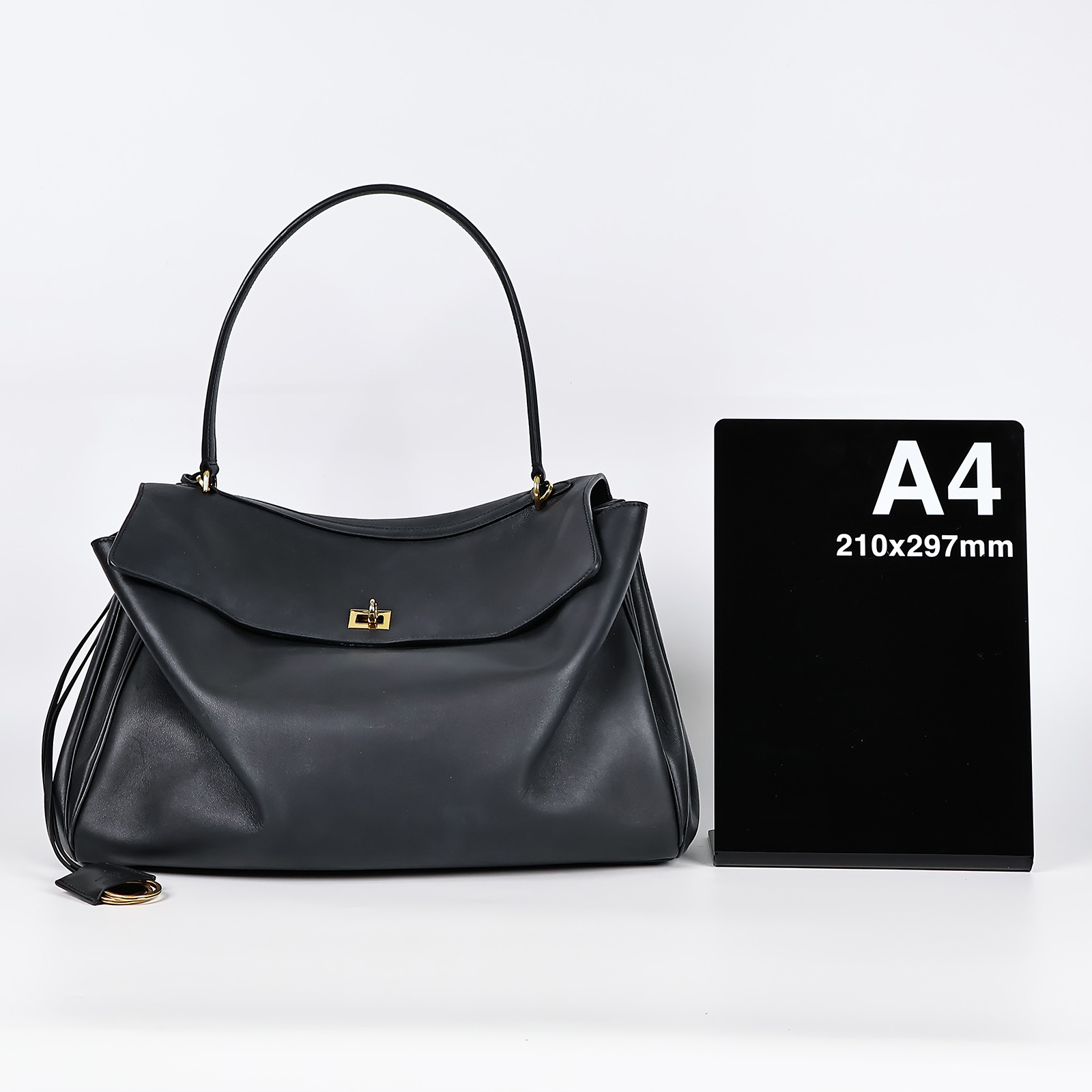 巴黎世家 BALENCIAGA Rodeo Large 手提包 7897442ABV5 黑金RODEO LARGE 背帶/購買證明
