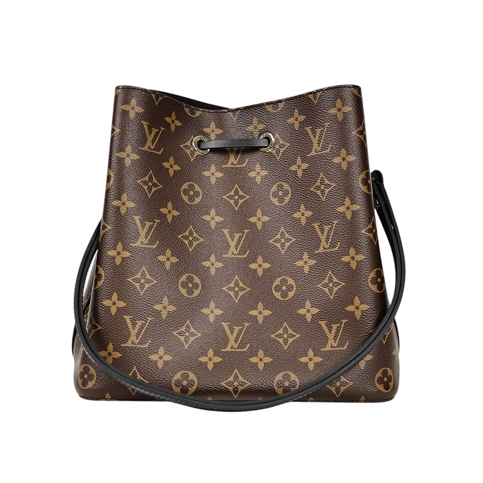 路易威登 LOUIS VUITTON NéoNoé MM 原花 束口水桶包 M44020 晶片款 黑原花NEONOE水桶包 防塵袋