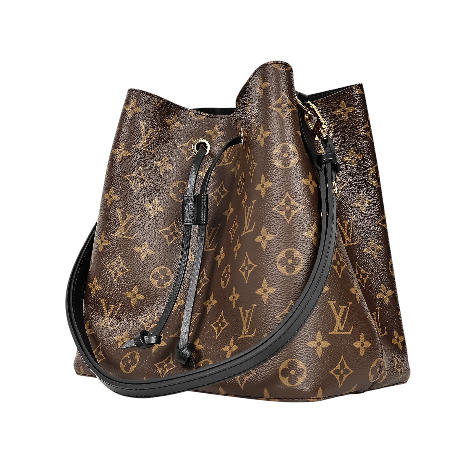 路易威登 LOUIS VUITTON NéoNoé MM 原花 束口水桶包 M44020 晶片款 黑原花NEONOE水桶包 防塵袋