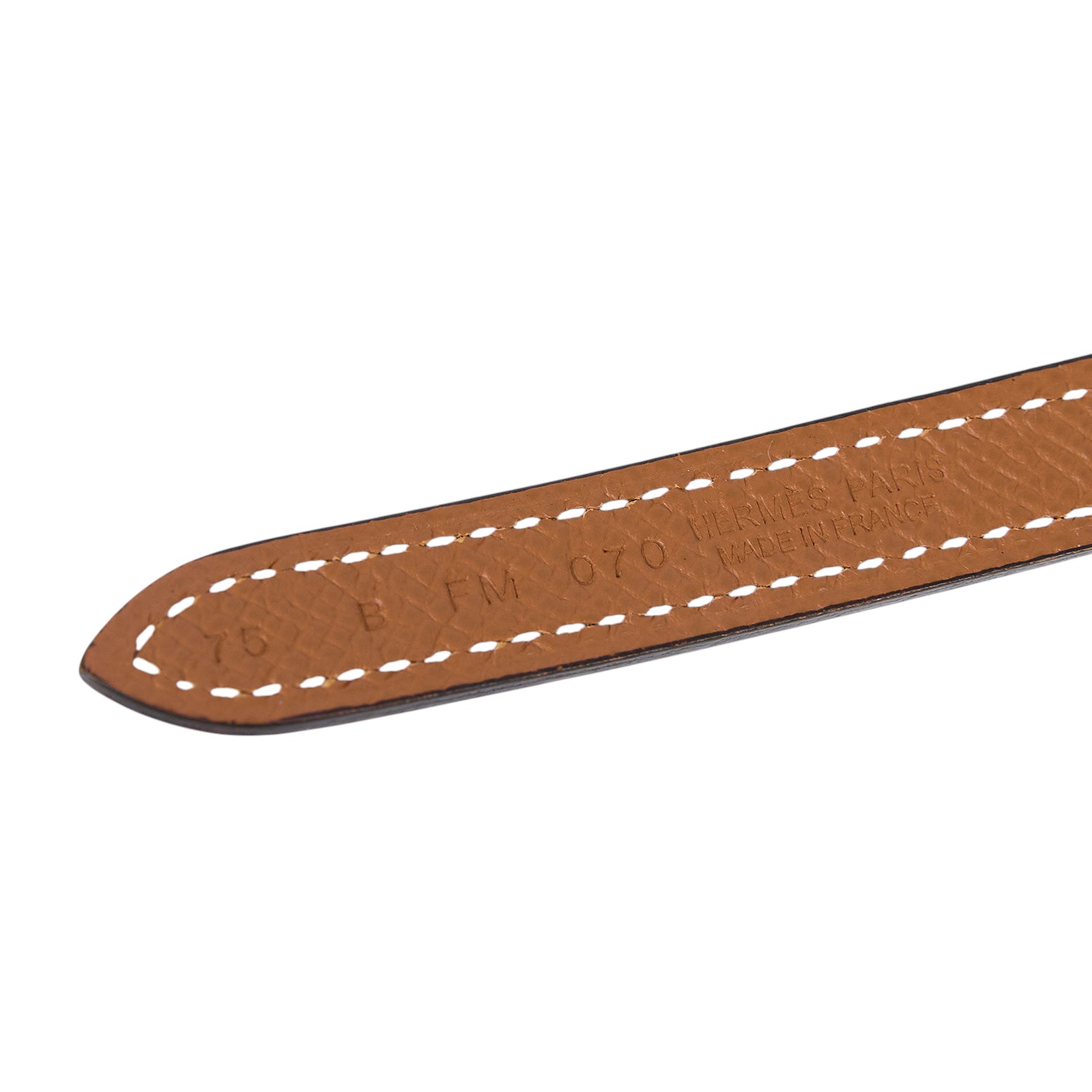 愛馬仕 Hermès H 皮帶釦 雙面皮腰帶 HBELT3275 #75/B刻 黑細版皮帶 防塵袋