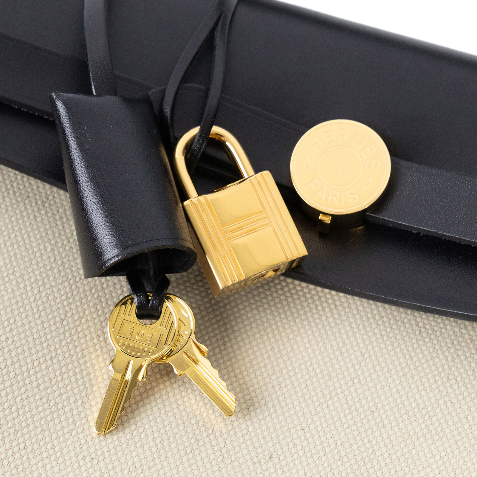 愛馬仕 Hermès Herbag Zip 31 HER31 B刻 黑白HERBAG31 原廠盒子/鎖組/防塵袋