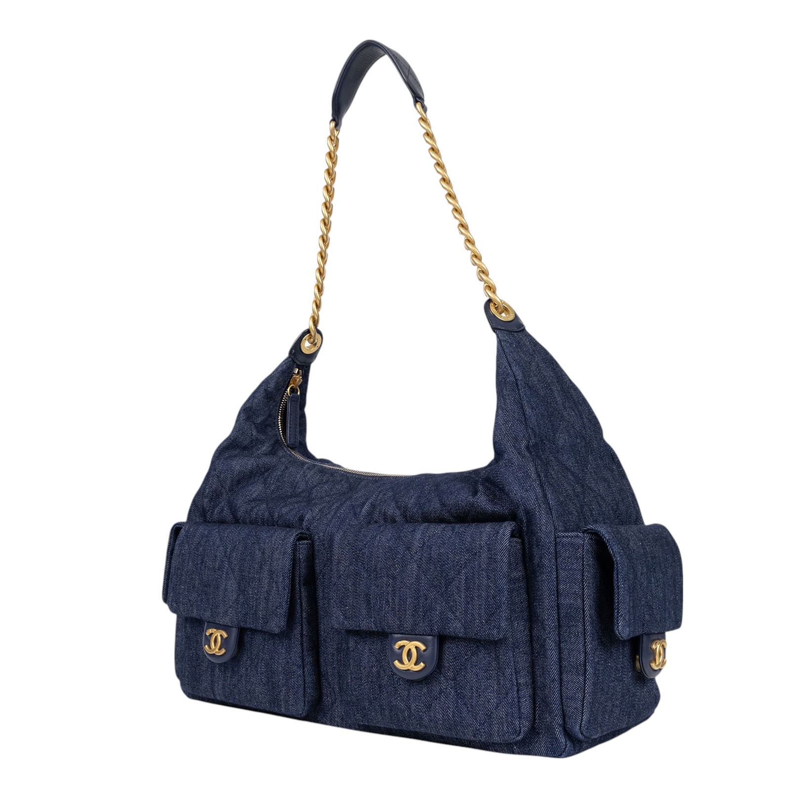 香奈兒 CHANEL 25 小型包 AS5296 晶片款 牛仔HOBO MAIX 原廠盒子/防塵袋/購買證明影本