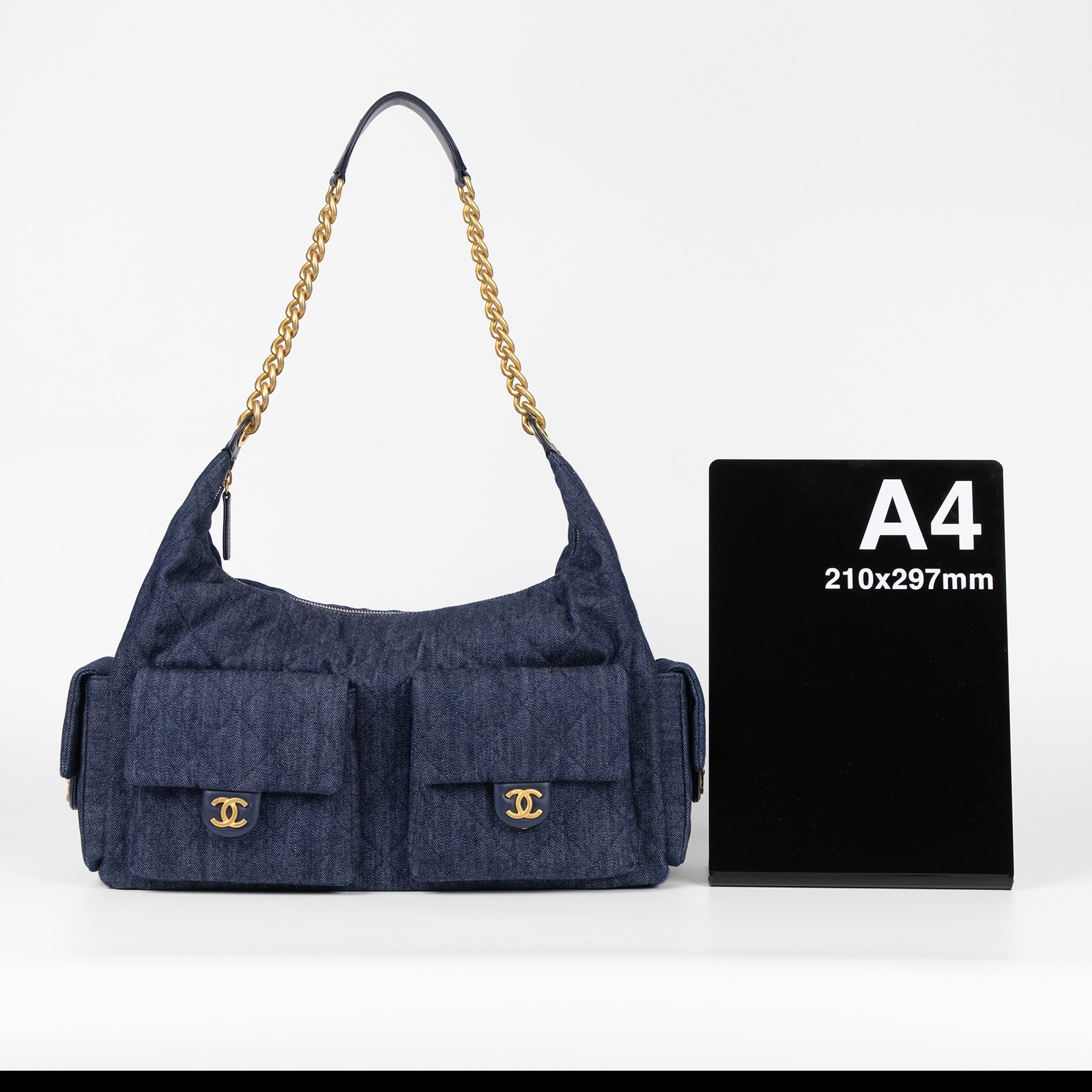 香奈兒 CHANEL 25 小型包 AS5296 晶片款 牛仔HOBO MAIX 原廠盒子/防塵袋/購買證明影本