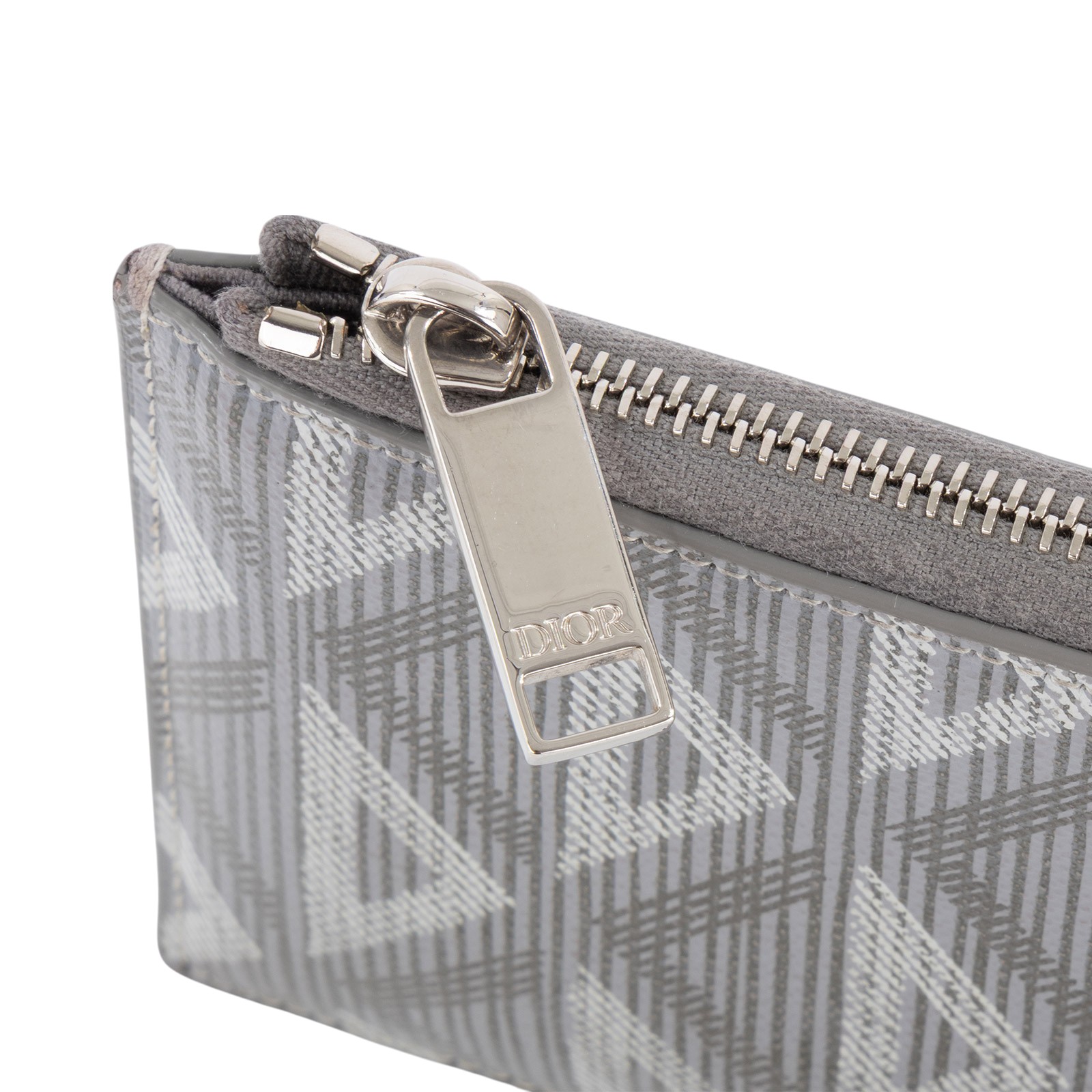 迪奧 CHRISTIAN DIOR 錢包 拉鍊 短夾 2ESBC299DCO 灰色零錢包 原廠盒子/防塵袋/購買證明