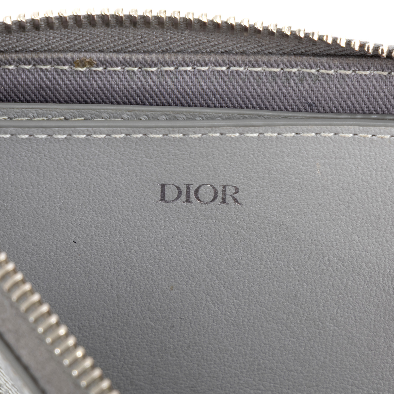 迪奧 CHRISTIAN DIOR 錢包 拉鍊 短夾 2ESBC299DCO 灰色零錢包 原廠盒子/防塵袋/購買證明