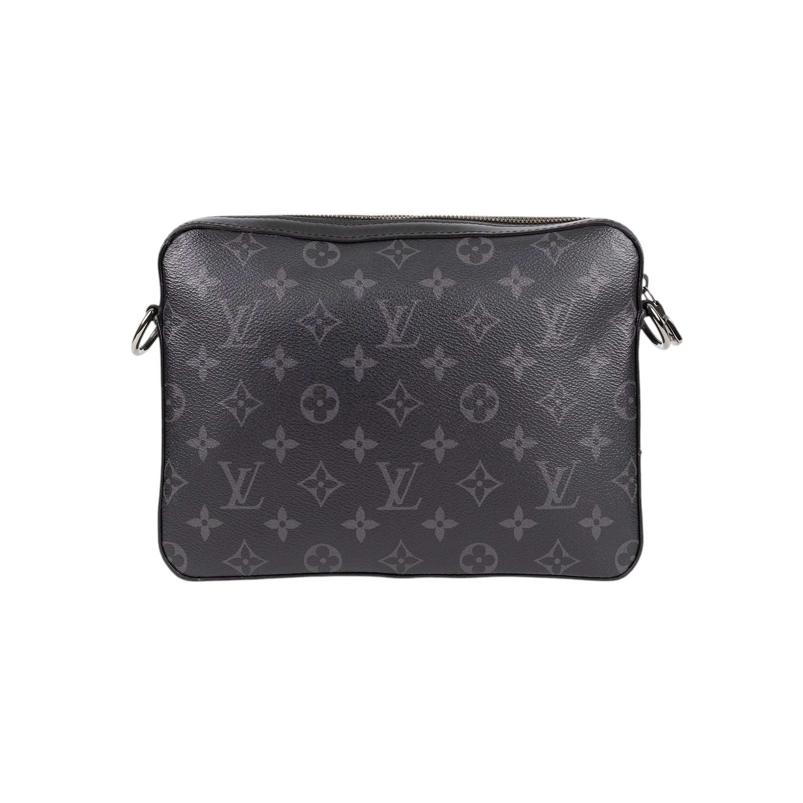路易威登 LOUIS VUITTON Trio 郵差包 Eclipse帆布 黑色 灰色 M69443 黑Trio 郵差包 原廠盒子/防塵袋