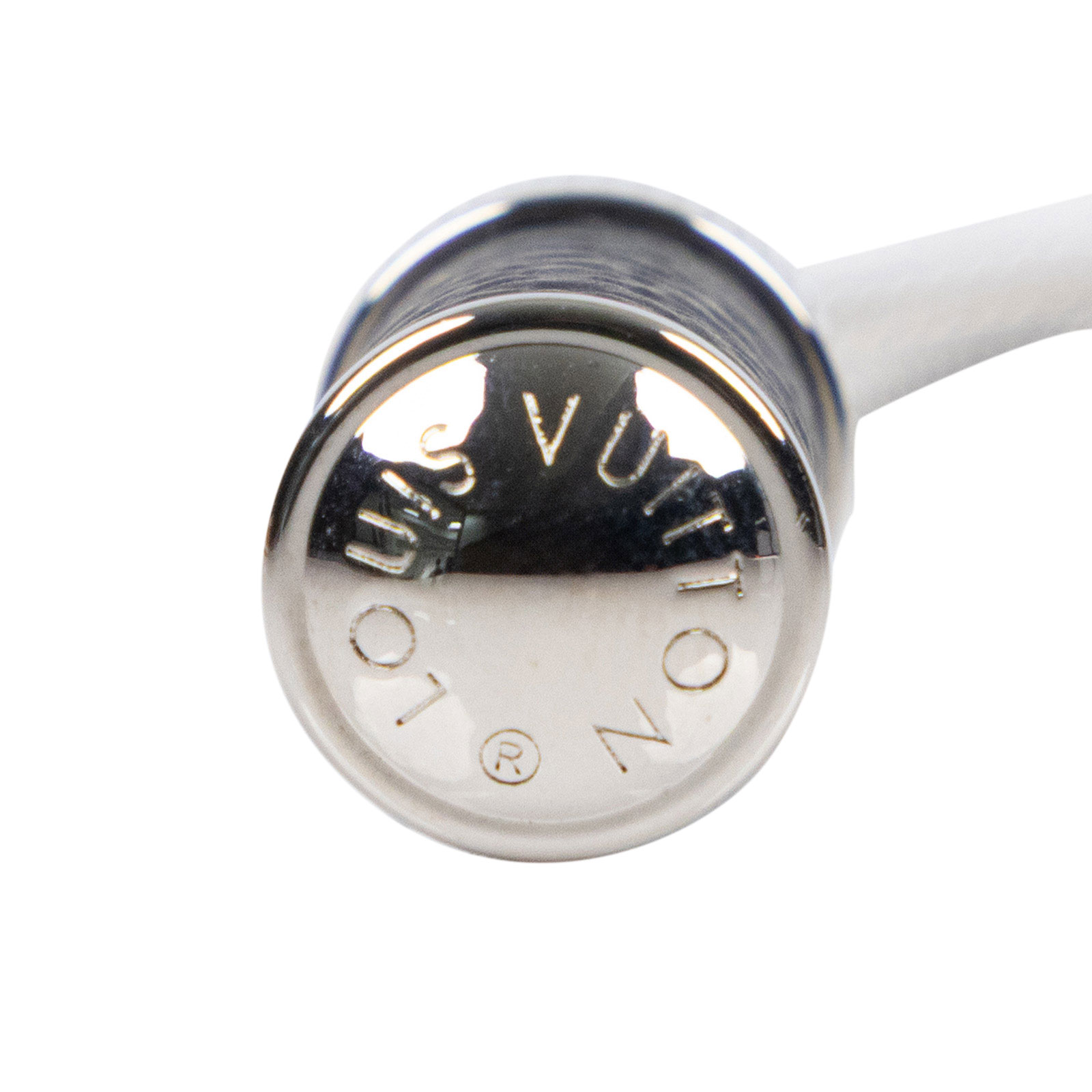 路易威登 LOUIS VUITTON Monogram Eclipse 吊飾項鏈 M63641 黑銀標誌吊墜項鍊 原廠盒子/防塵袋