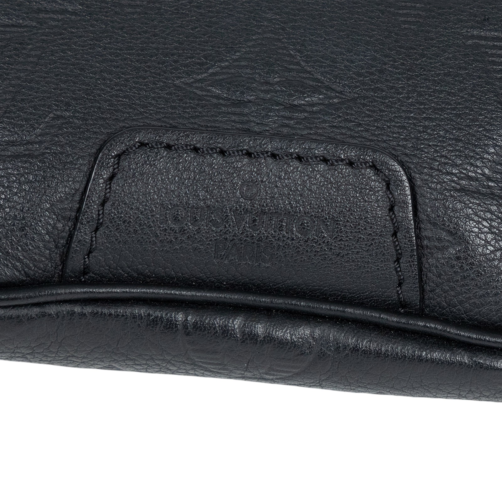 路易威登 LOUIS VUITTON Discovery PM 腰包 小牛皮 黑色 M46036 晶片款 黑原花DISCOVERY腰包 無附屬品