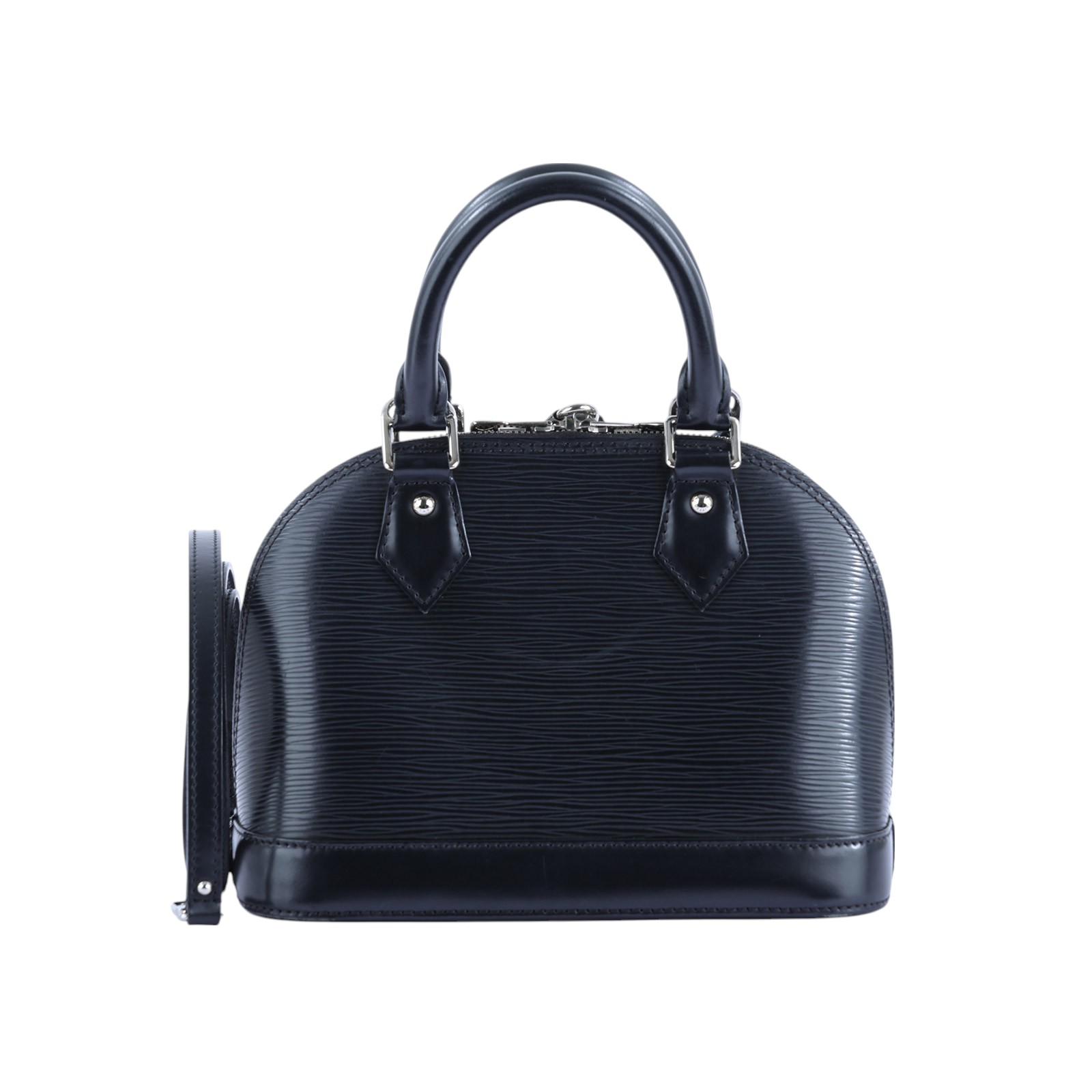 路易威登 LOUIS VUITTON Nano Alma手提包 黑色 M24645 黑EPI ALMA BB 背帶/鎖組