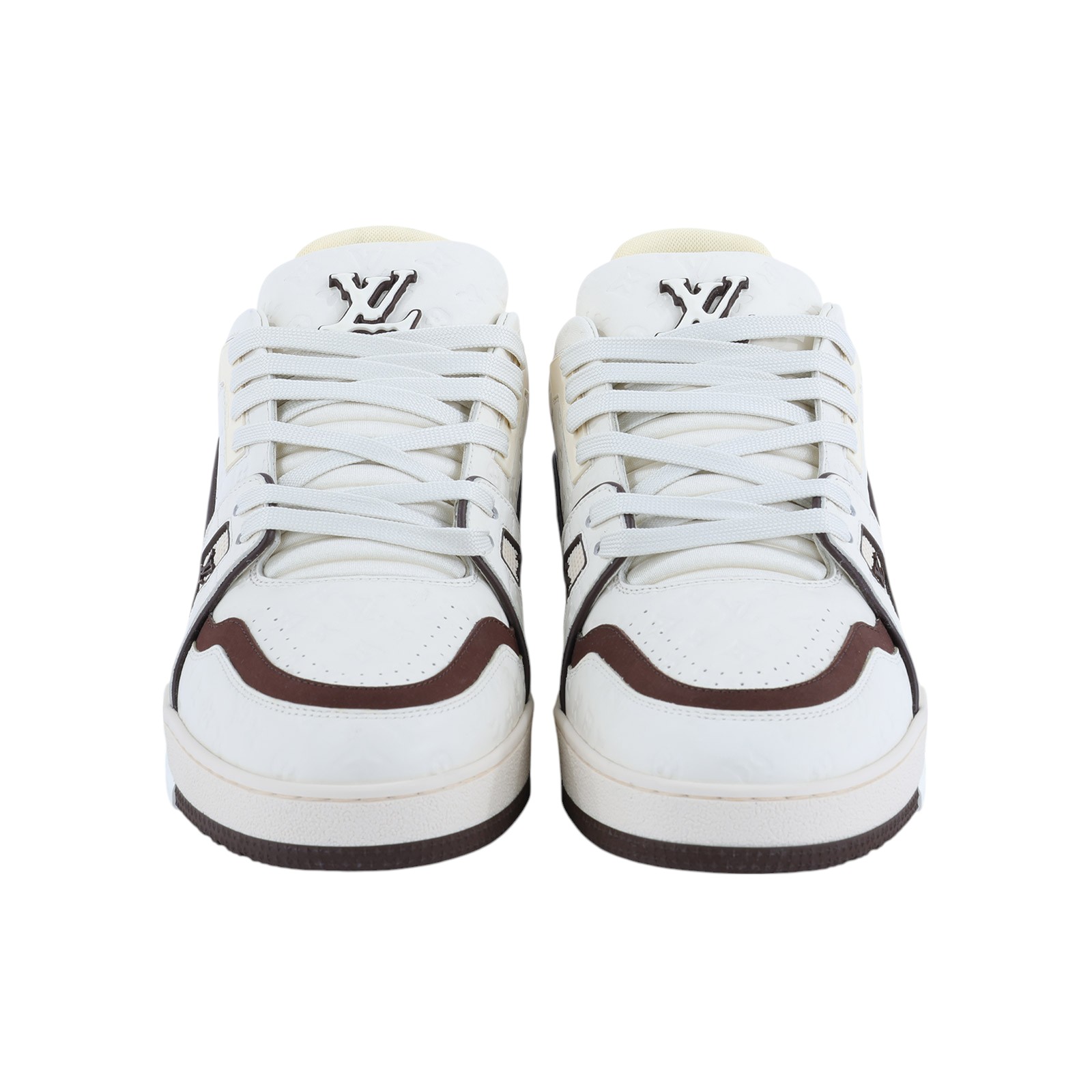路易威登 LOUIS VUITTON LV Trainer 運動鞋 1ACR5K 咖白Trainer運動鞋 #8 原廠盒子/防塵袋