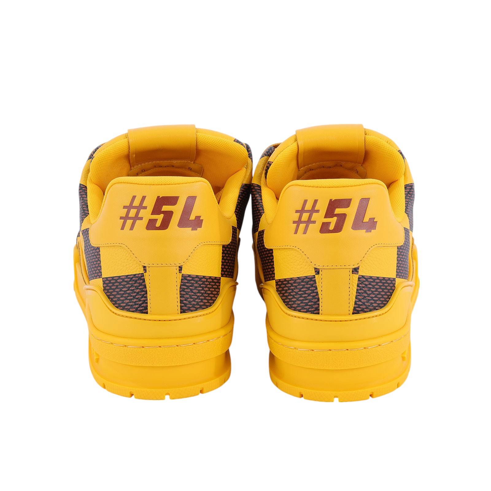 路易威登 LOUIS VUITTON LV Trainer 運動鞋 1ACN4J 黃棋盤格Trainer運動鞋 #8 原廠盒子/防塵袋