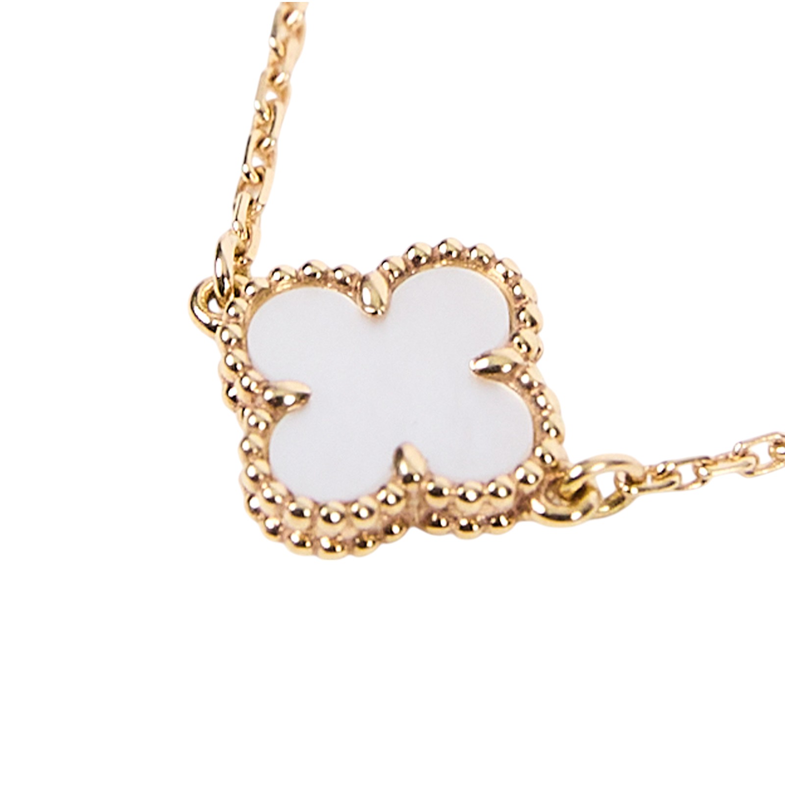 梵克雅寶 Van Cleef & Arpels Sweet Alhambra 吊墜 VCARF68800_改短1.5cm  原廠盒子/保書/一小段K金鍊子