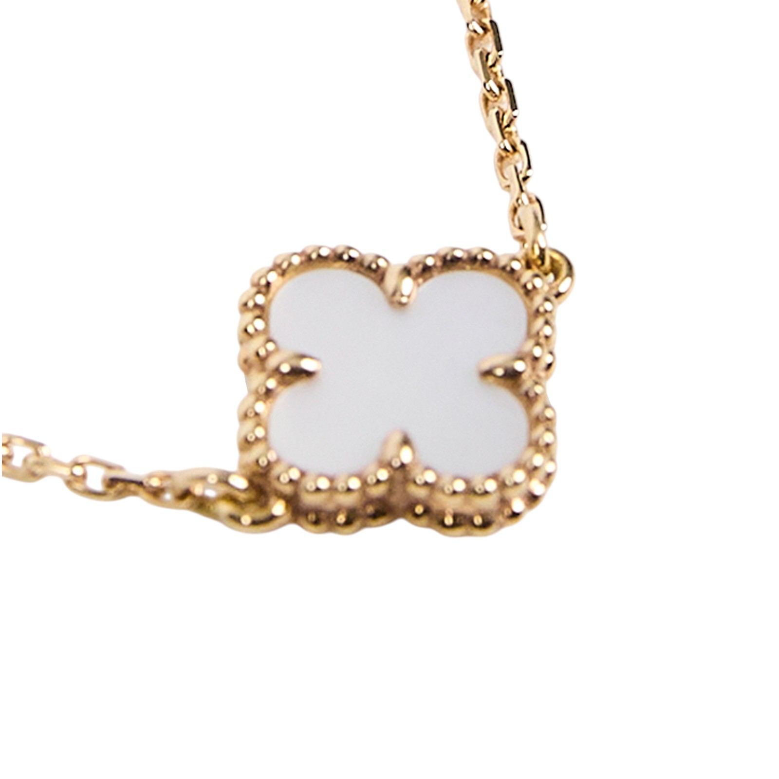 梵克雅寶 Van Cleef & Arpels Sweet Alhambra 吊墜 VCARF68800_改短1.5cm  原廠盒子/保書/一小段K金鍊子
