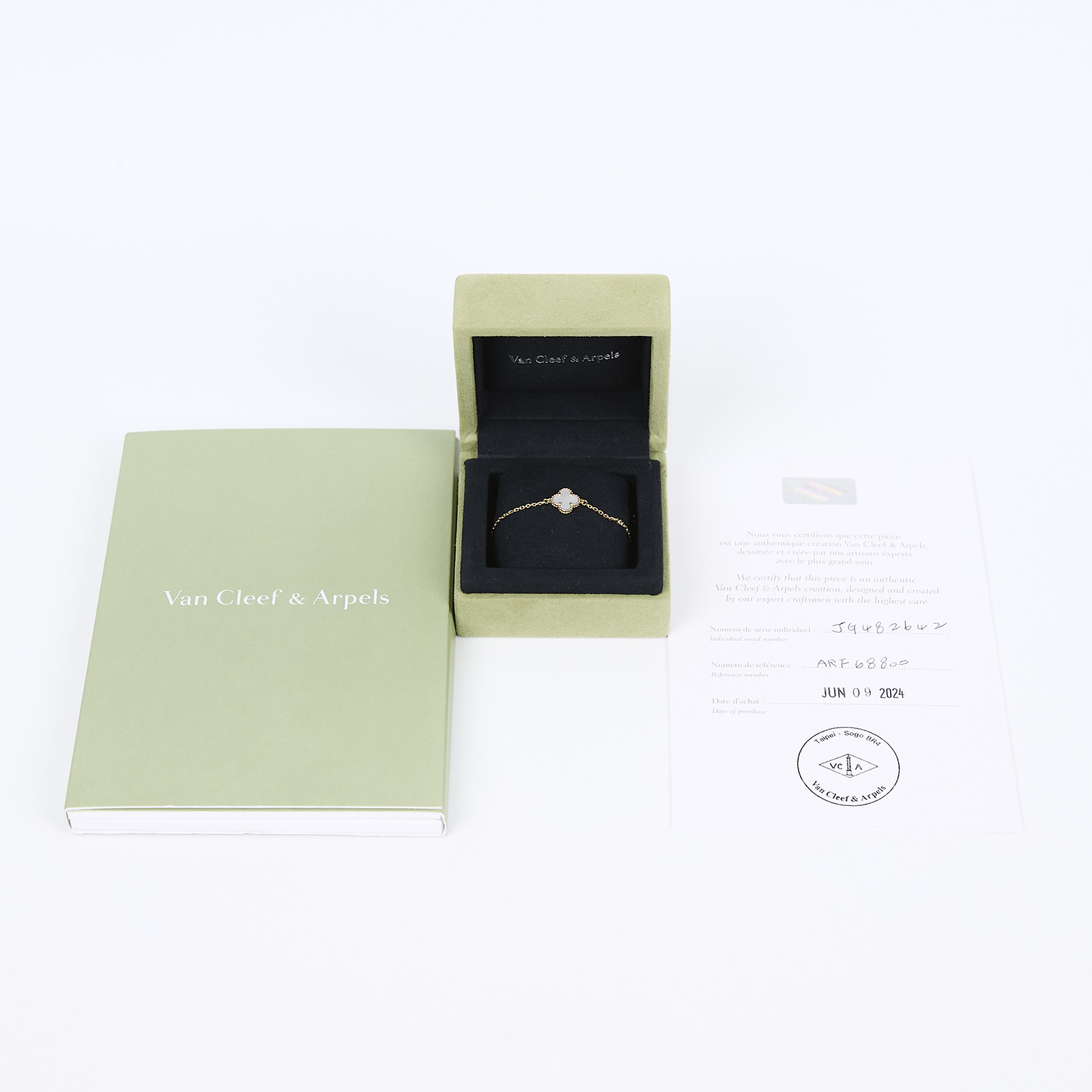 梵克雅寶 Van Cleef & Arpels Sweet Alhambra 吊墜 VCARF68800_改短1.5cm  原廠盒子/保書/一小段K金鍊子