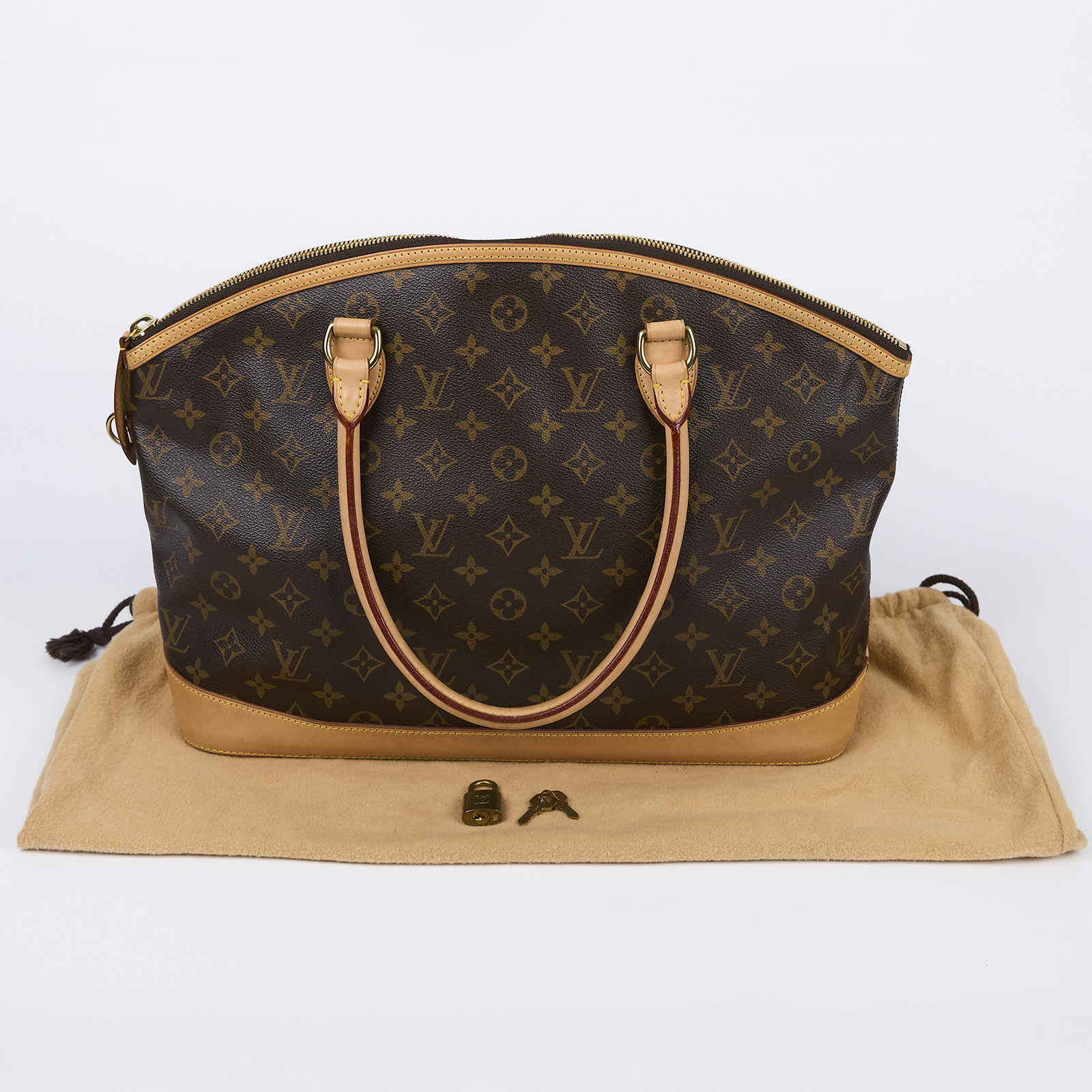 路易威登 LOUIS VUITTON Lock it 經典帆布  肩背 手提包 M40104 原花 LOCKIT手提包 防塵袋