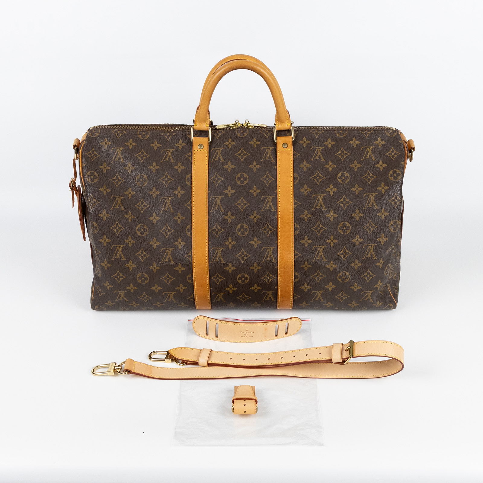 路易威登 LOUIS VUITTON Keepall Bandoulière 50 Monogram經典帆布 波士頓包  旅行袋 M41416  背帶