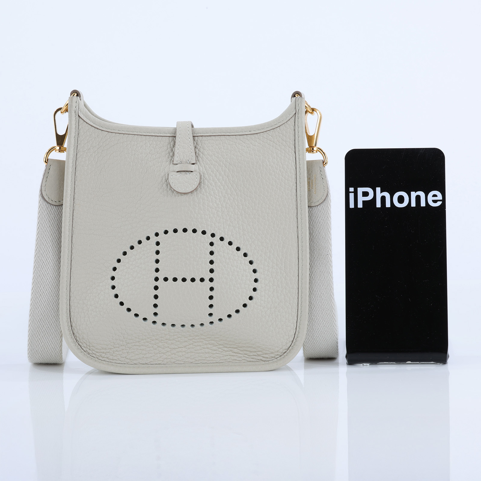 愛馬仕 Hermès Evelyne Bag Mini 伊芙琳包 Evelyne 16 EV16 Y刻 冰川白Mini Evelyne 背帶