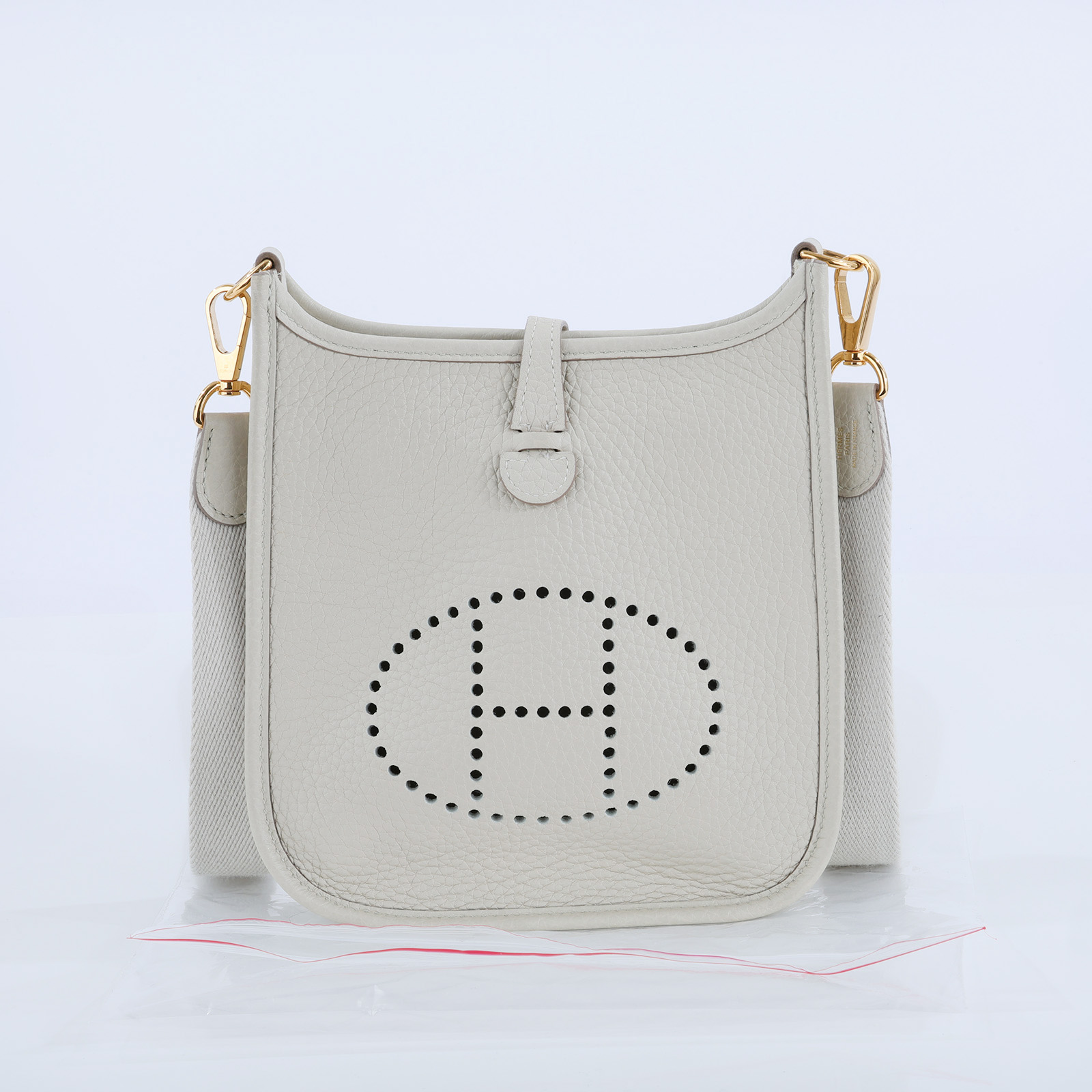 愛馬仕 Hermès Evelyne Bag Mini 伊芙琳包 Evelyne 16 EV16 Y刻 冰川白Mini Evelyne 背帶