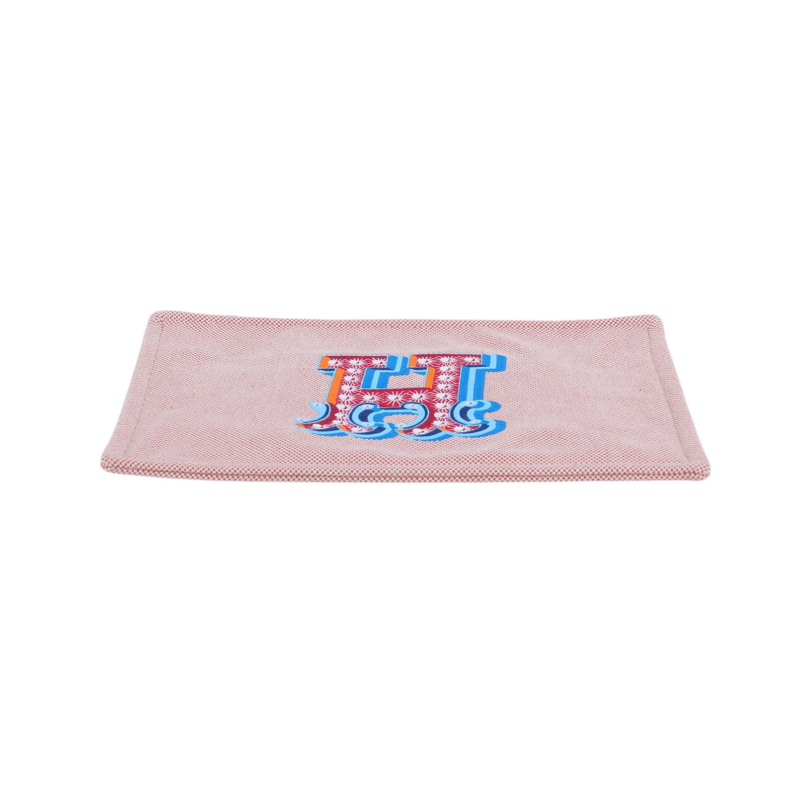 愛馬仕 Hermès Electrique 收納包   粉H帆布手拿包 無附屬品