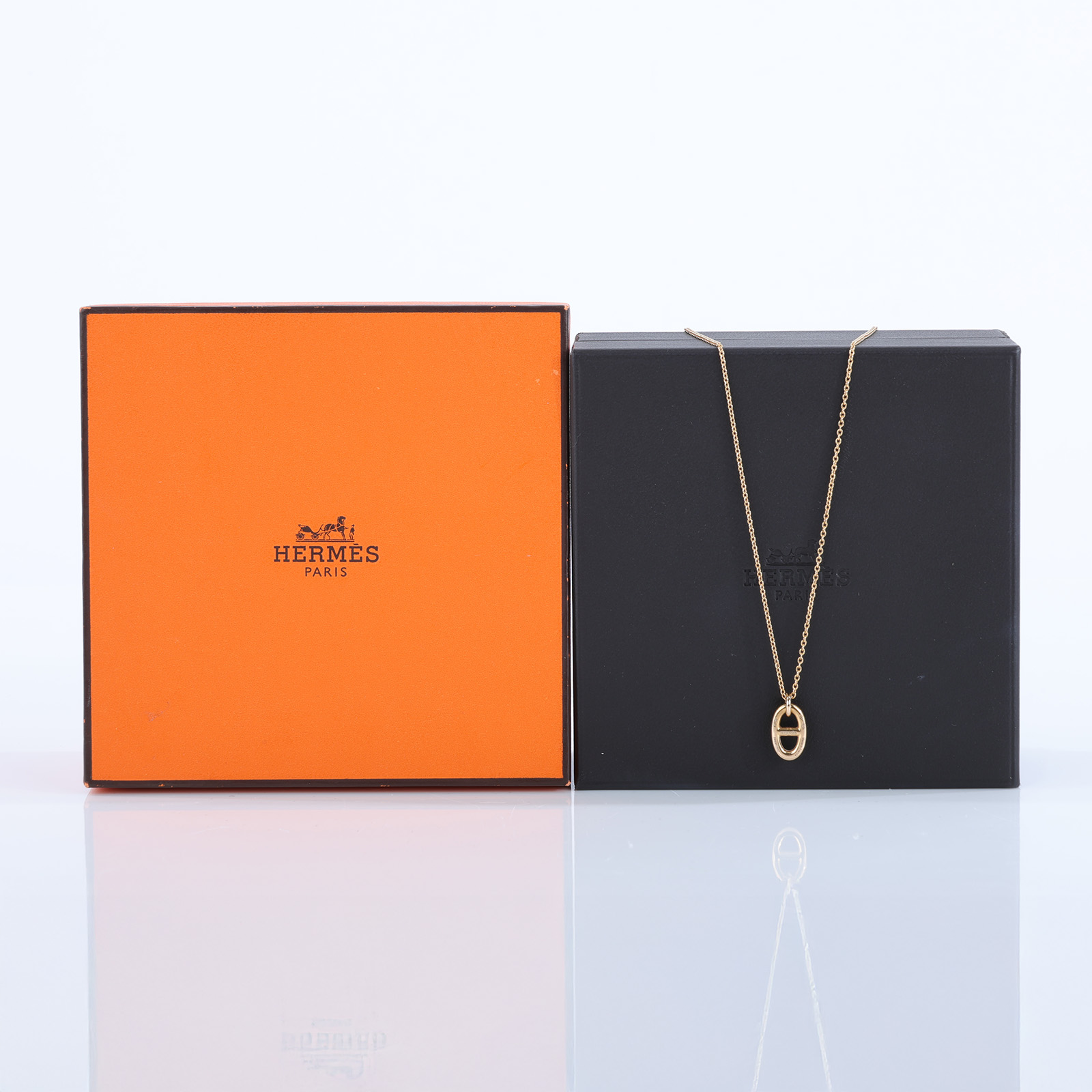 愛馬仕 Hermès Farandole 豬鼻子 項鍊 H108615Bv00 5G K18  RG 豬鼻項鍊 原廠盒子