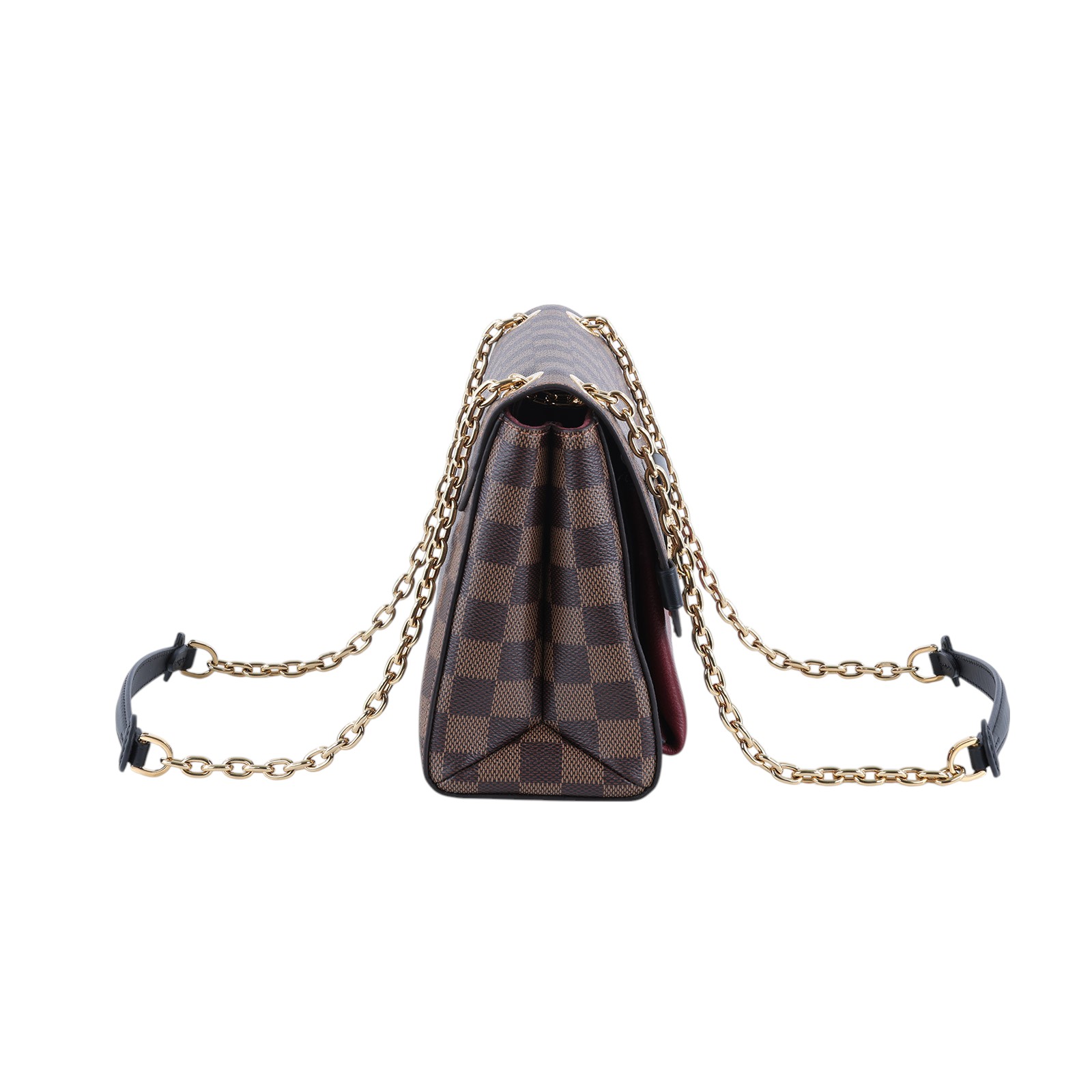 路易威登 LOUIS VUITTON Vavin 棋盤格 小號 鏈條 側背包 N40109 晶片款 棋盤格酒紅色VAVIN PM 防塵袋