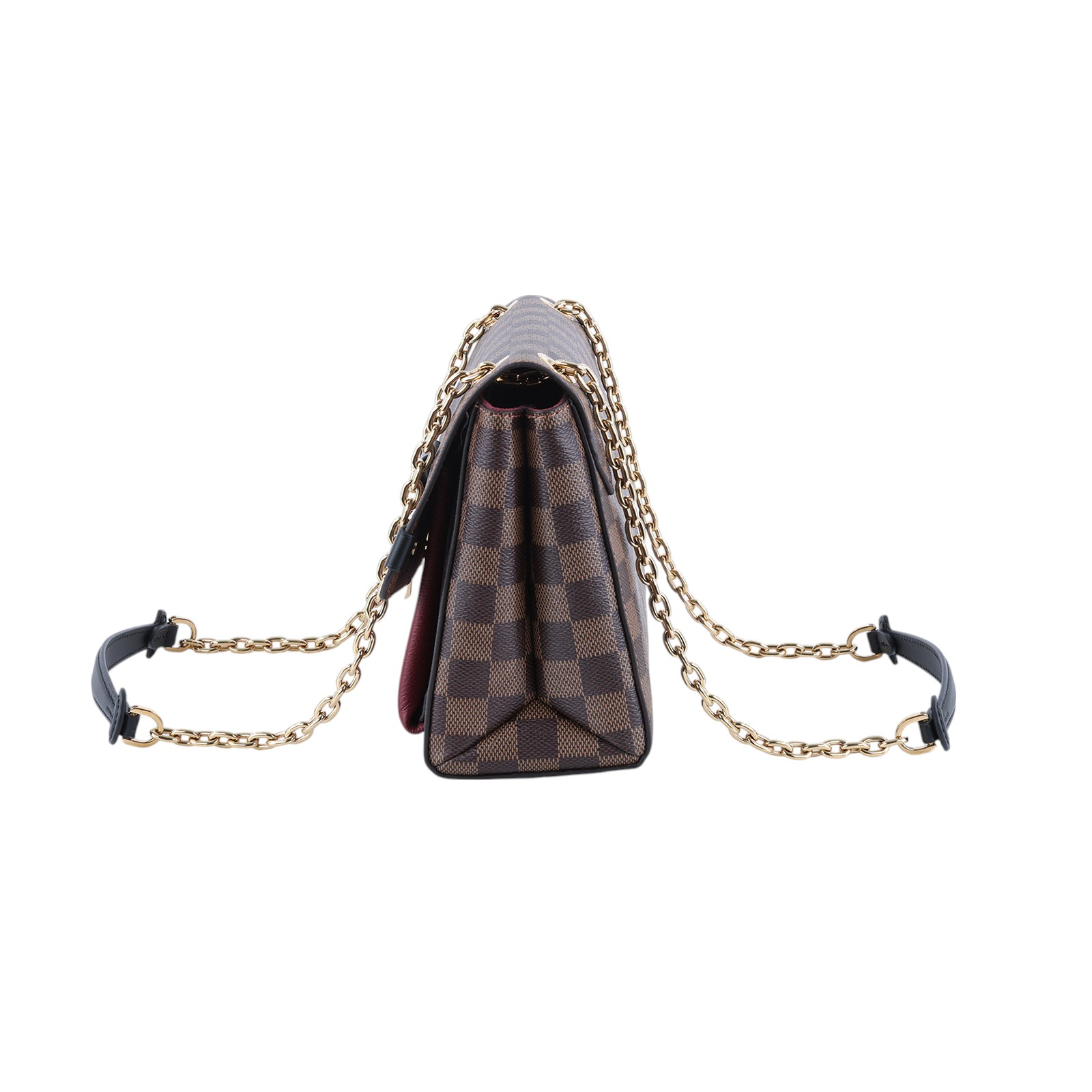 路易威登 LOUIS VUITTON Vavin 棋盤格 小號 鏈條 側背包 N40109 晶片款 棋盤格酒紅色VAVIN PM 防塵袋