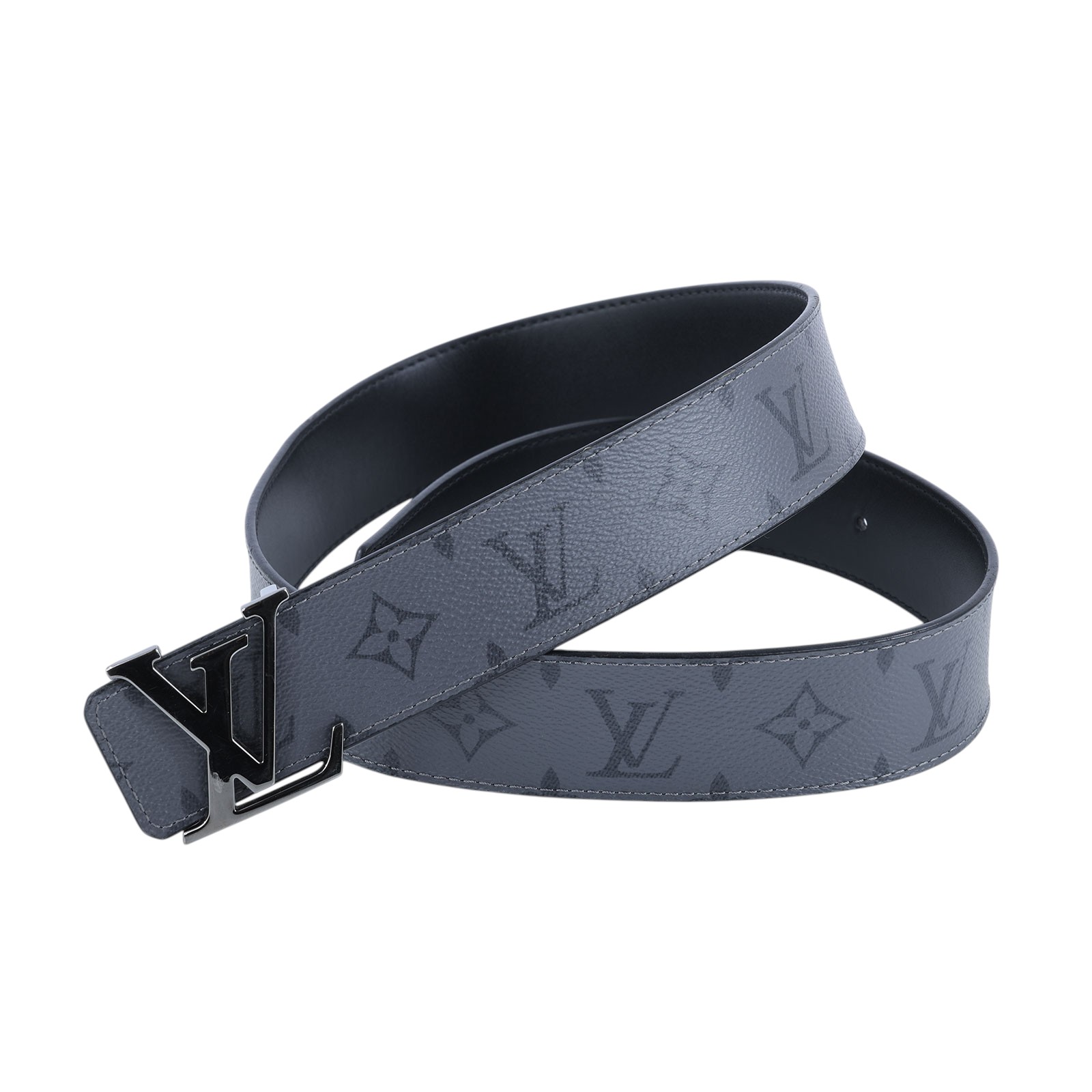 路易威登 LOUIS VUITTON LV Initials 40毫米 雙面皮帶 M0285U 灰原花Initiales雙面皮帶 無附屬品