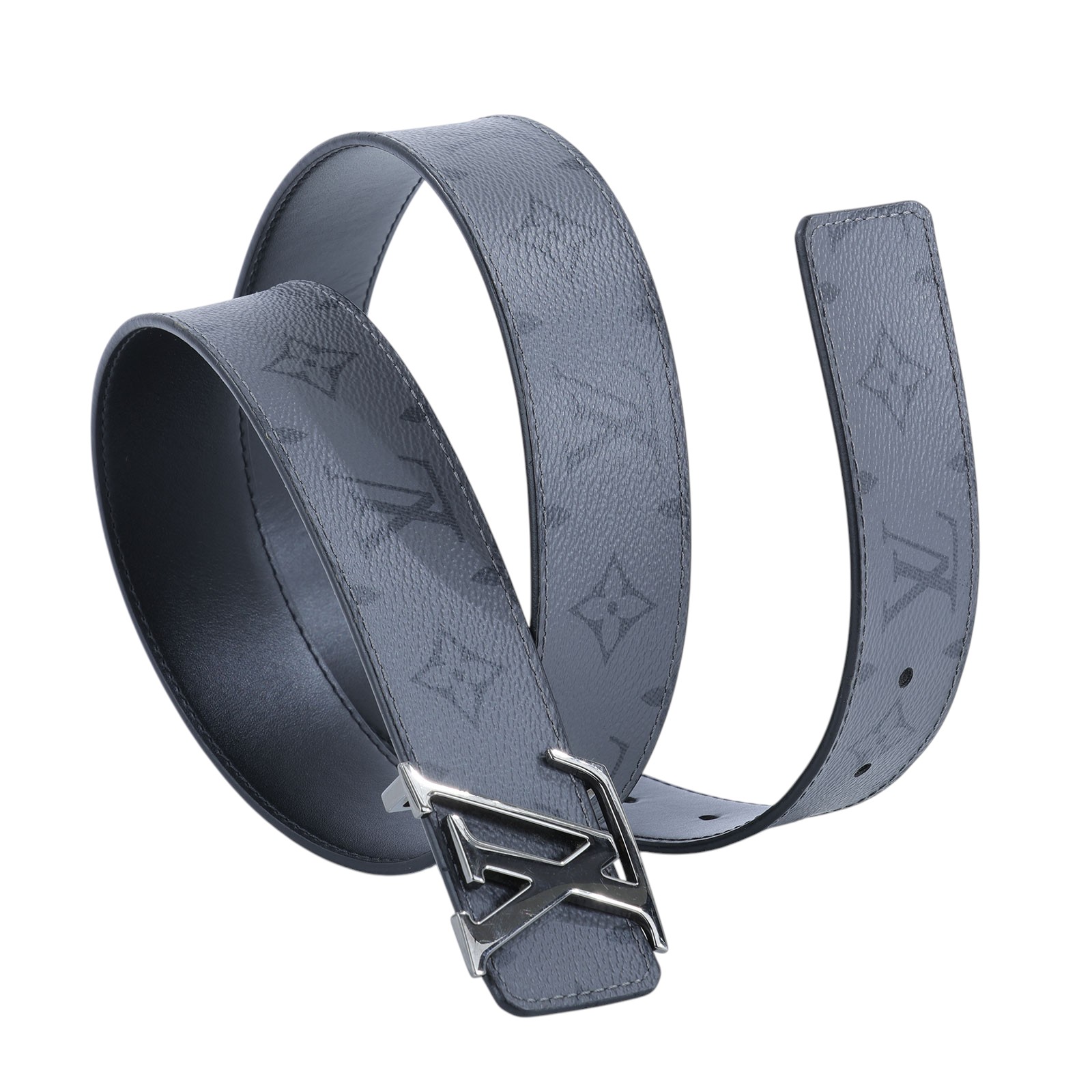 路易威登 LOUIS VUITTON LV Initials 40毫米 雙面皮帶 M0285U 灰原花Initiales雙面皮帶 無附屬品