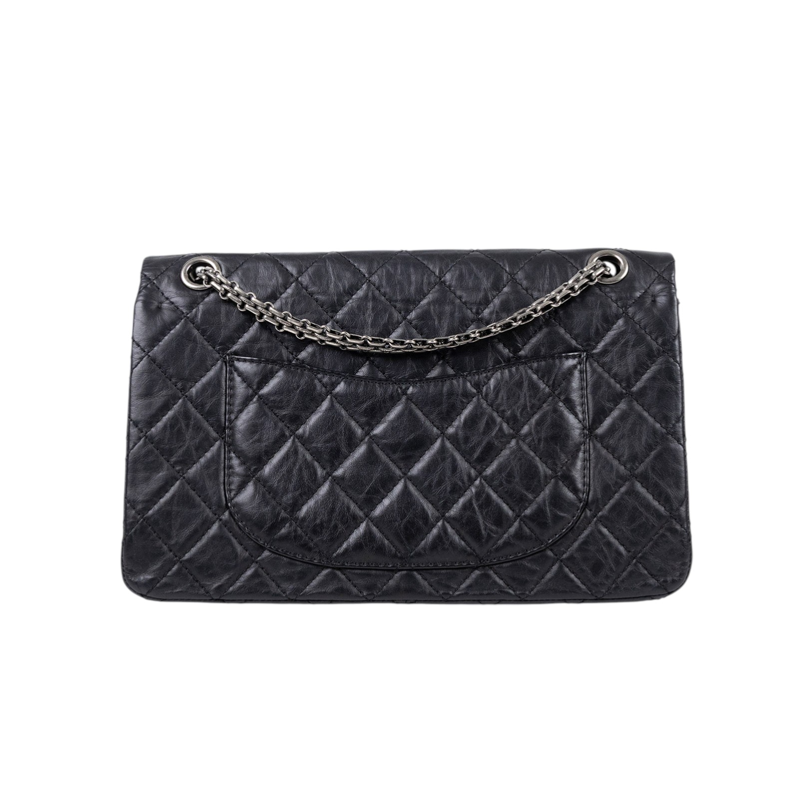 香奈兒 CHANEL 2.55 28CM  斜背 肩背口蓋包 黑色  12開 黑色2.55 28CM 防塵袋