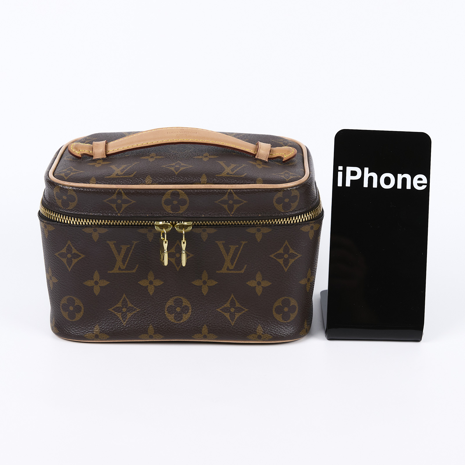 路易威登 LOUIS VUITTON Nice Mini 迷你 梳洗袋 化妝箱 M44495 原花拉鍊化妝箱 防塵袋