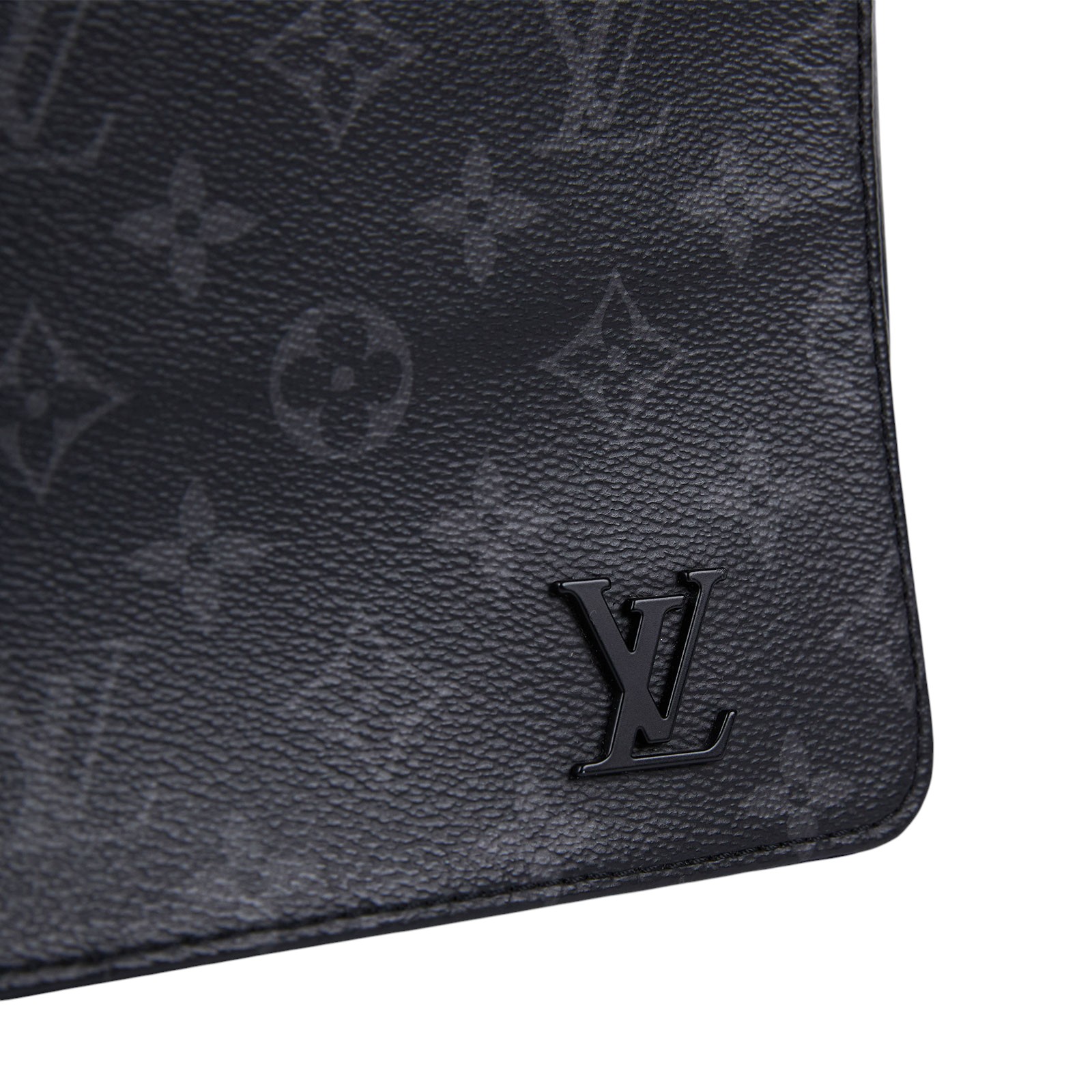 路易威登 LOUIS VUITTON District PM 肩背包 Eclipse帆布 黑色 M46255 晶片款 黑原花DISTRICT PM 防塵袋