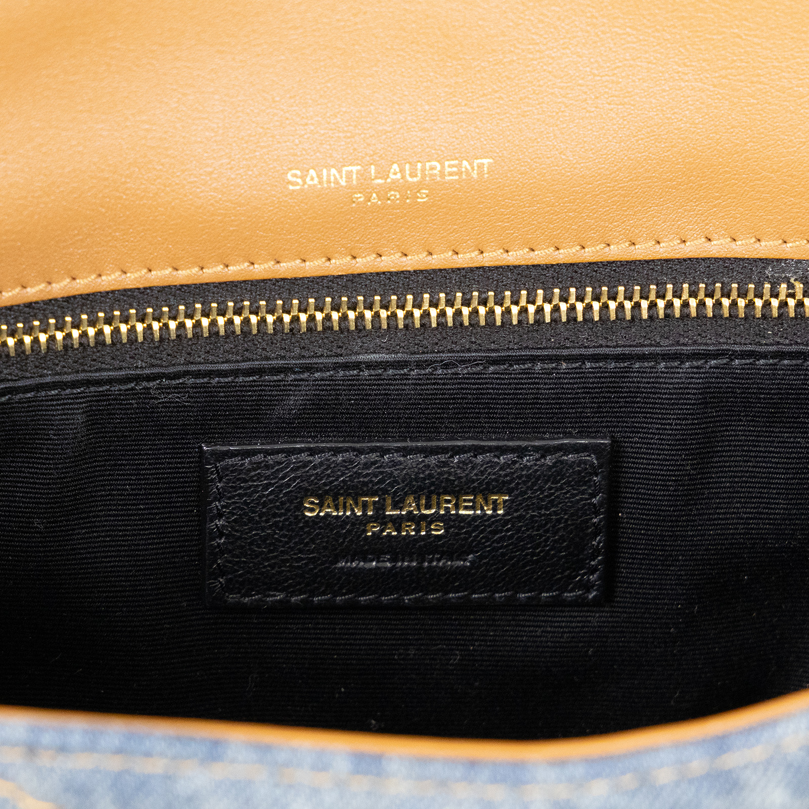 聖羅蘭 YSL SAINT LAURENT Niki 復古皮革 中型手袋 丹寧 6331842PT67 牛仔NIKI 中號 防塵袋