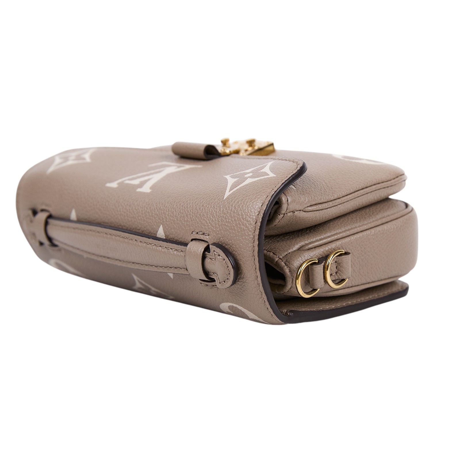 路易威登 LOUIS VUITTON Pochette Métis East West 鏈條 郵差包 腋下單肩包 斑鳩色 奶油色 M23081 晶片款  原廠盒子/防塵袋/背帶/購買證明