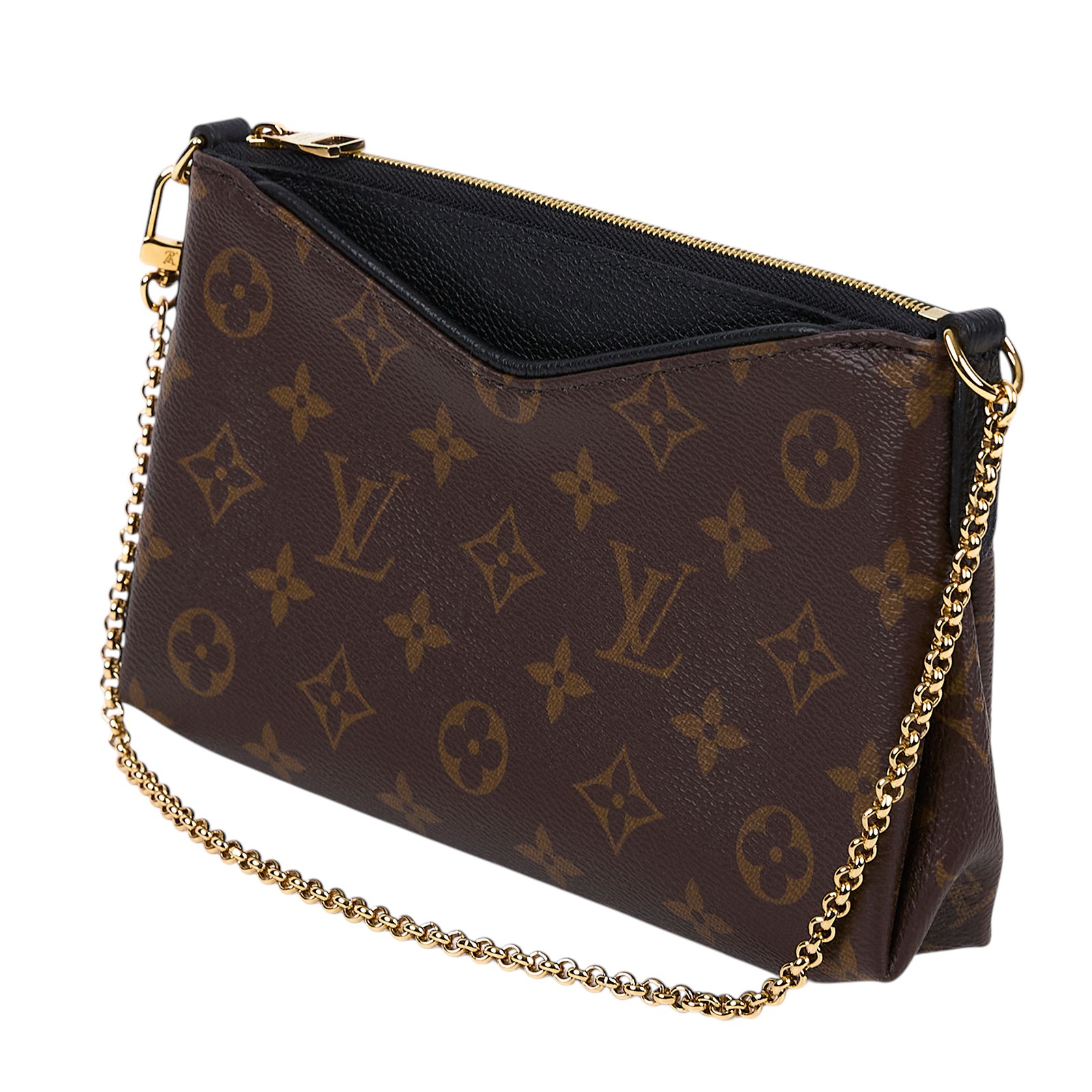 路易威登 LOUIS VUITTON Pallas 鍊帶 手提包 M41639 棕原花Pallas Clutch 手拿鏈條單肩斜背包 背帶/防塵袋/購買證明